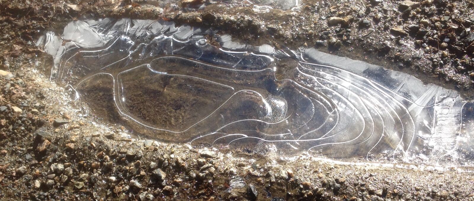 iPhone 4S back camera 4.28mm f/2.4 sample photo. Frozen, puddle photography