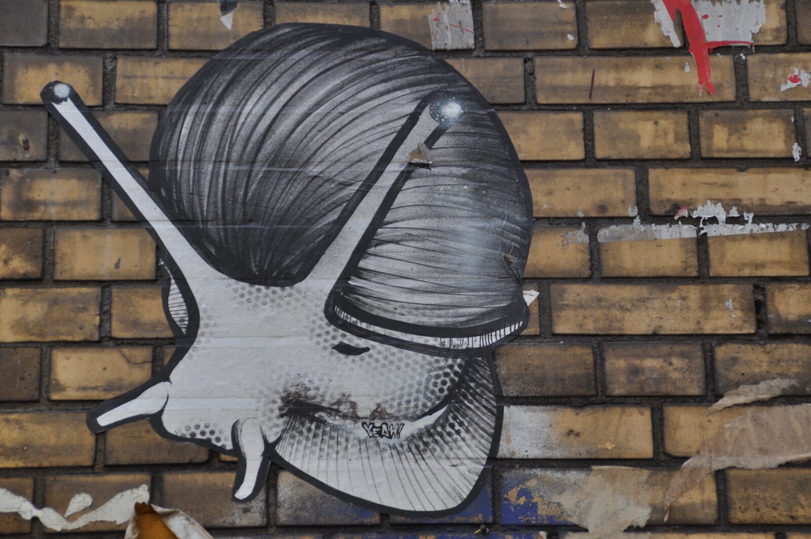 Nikon D5000 sample photo. Street art, wall, sticker photography
