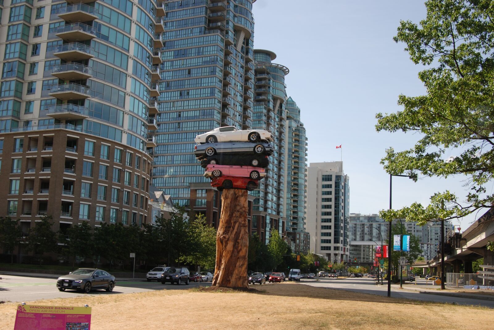 Nikon D80 sample photo. Cars, vancouver, statue photography