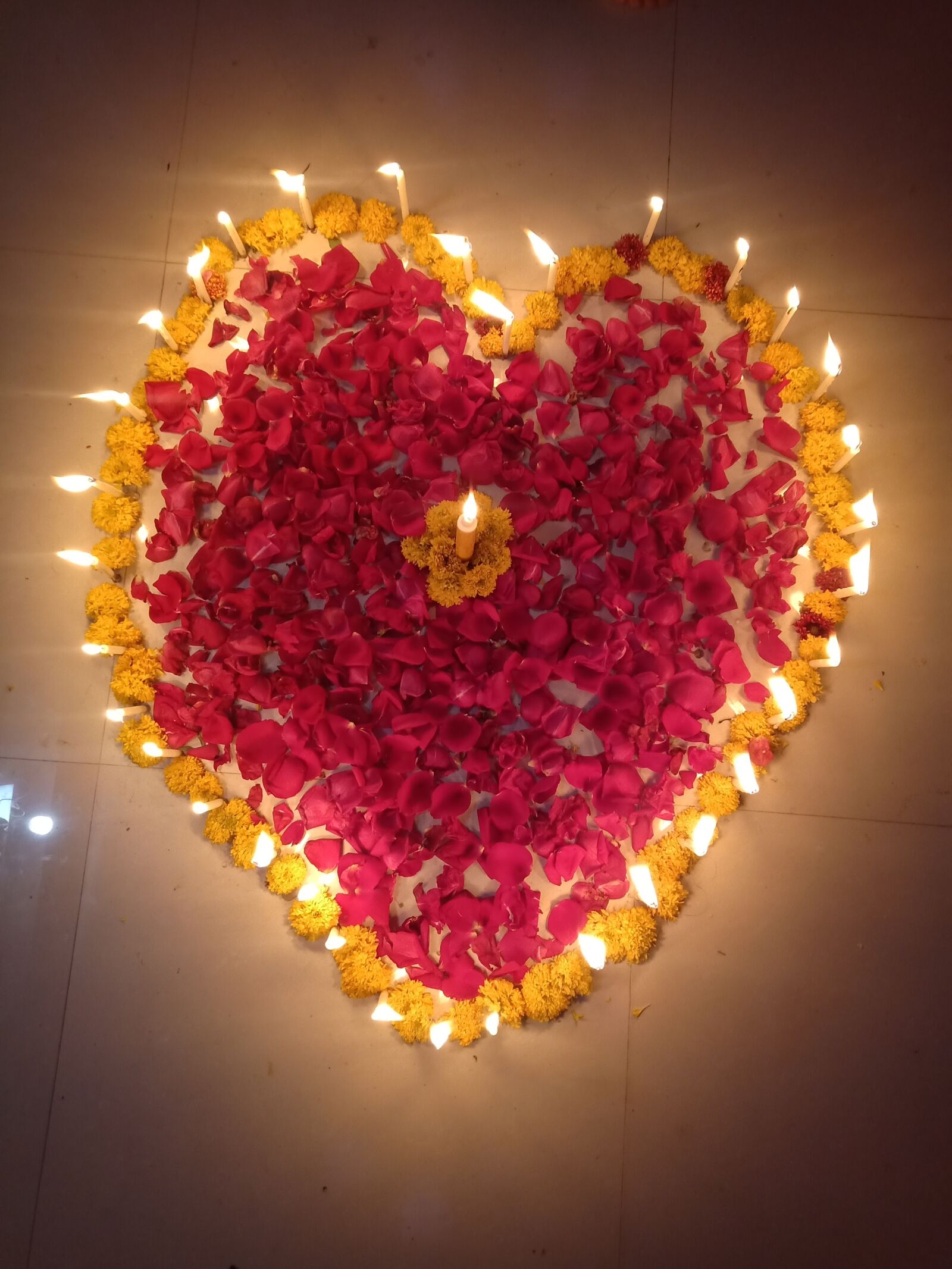 OPPO Realme 1 sample photo. Honeymoon, candle, decoration photography