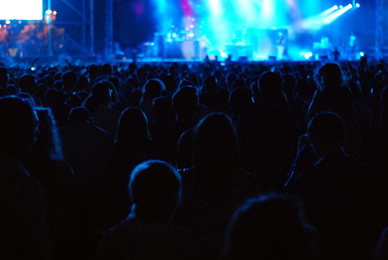 Nikon D80 sample photo. People, standing, in, stadium photography