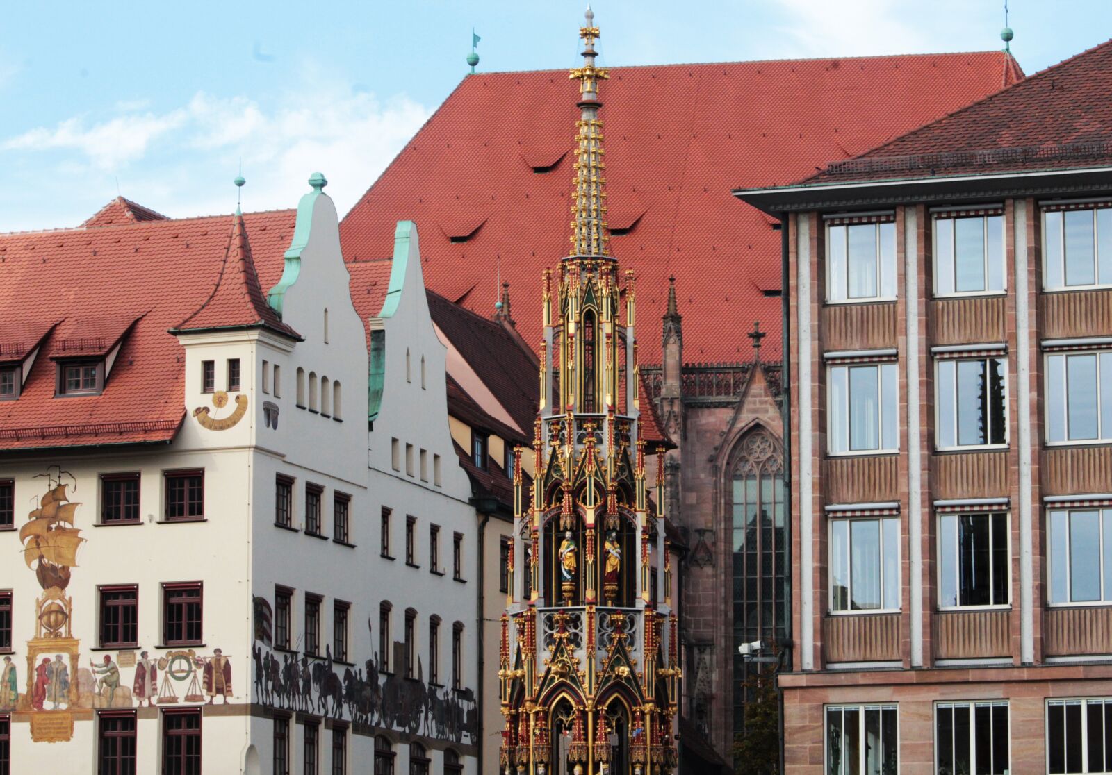 Canon EF-S 55-250mm F4-5.6 IS STM sample photo. Nuremberg, historic center, fountain photography