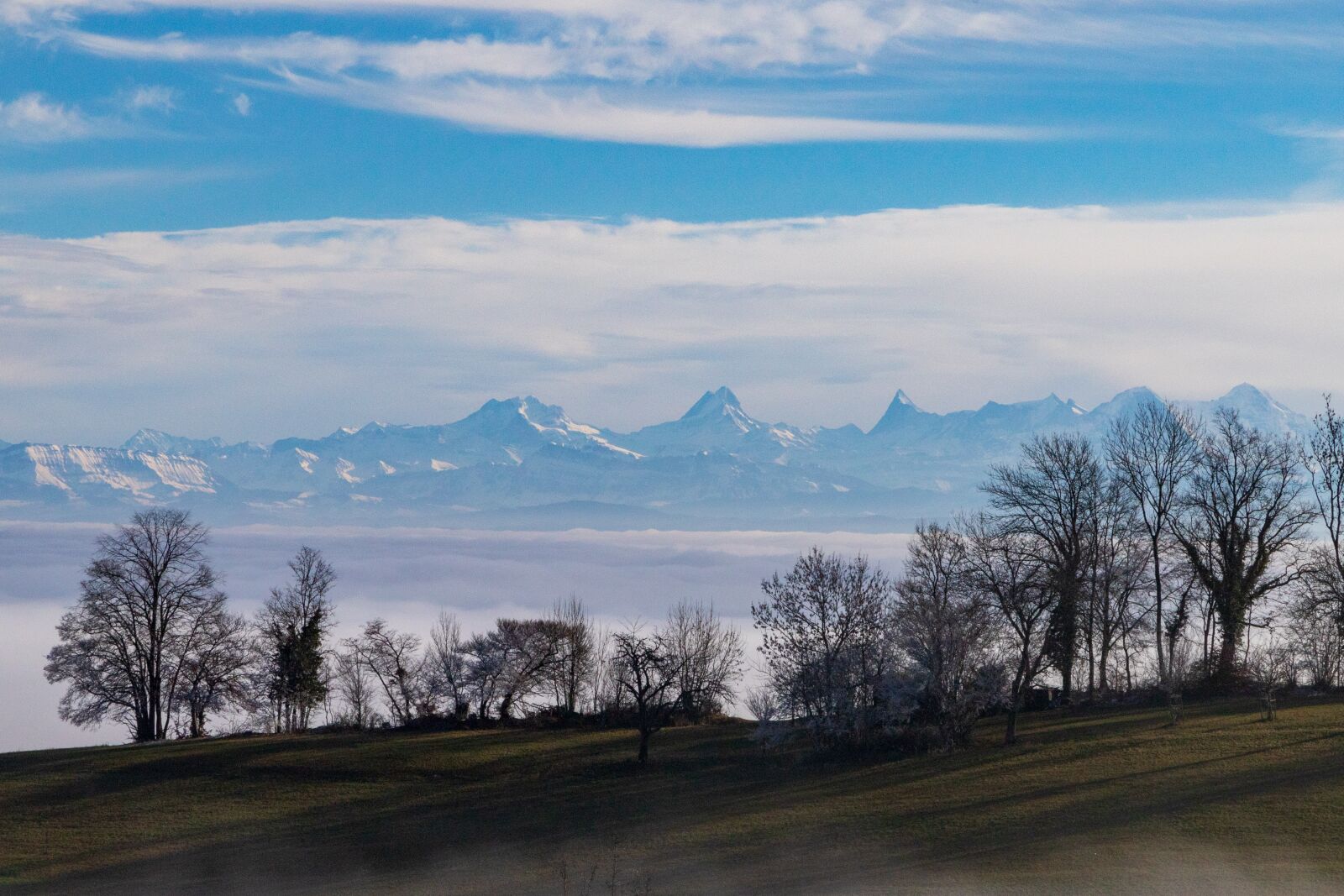 Canon EOS 6D Mark II sample photo. Fog, mountain range, eiger photography