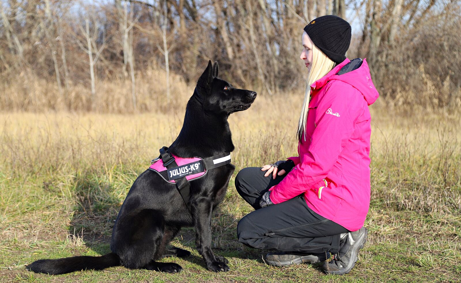 Canon EOS 6D Mark II sample photo. Friendship, black dog, german photography