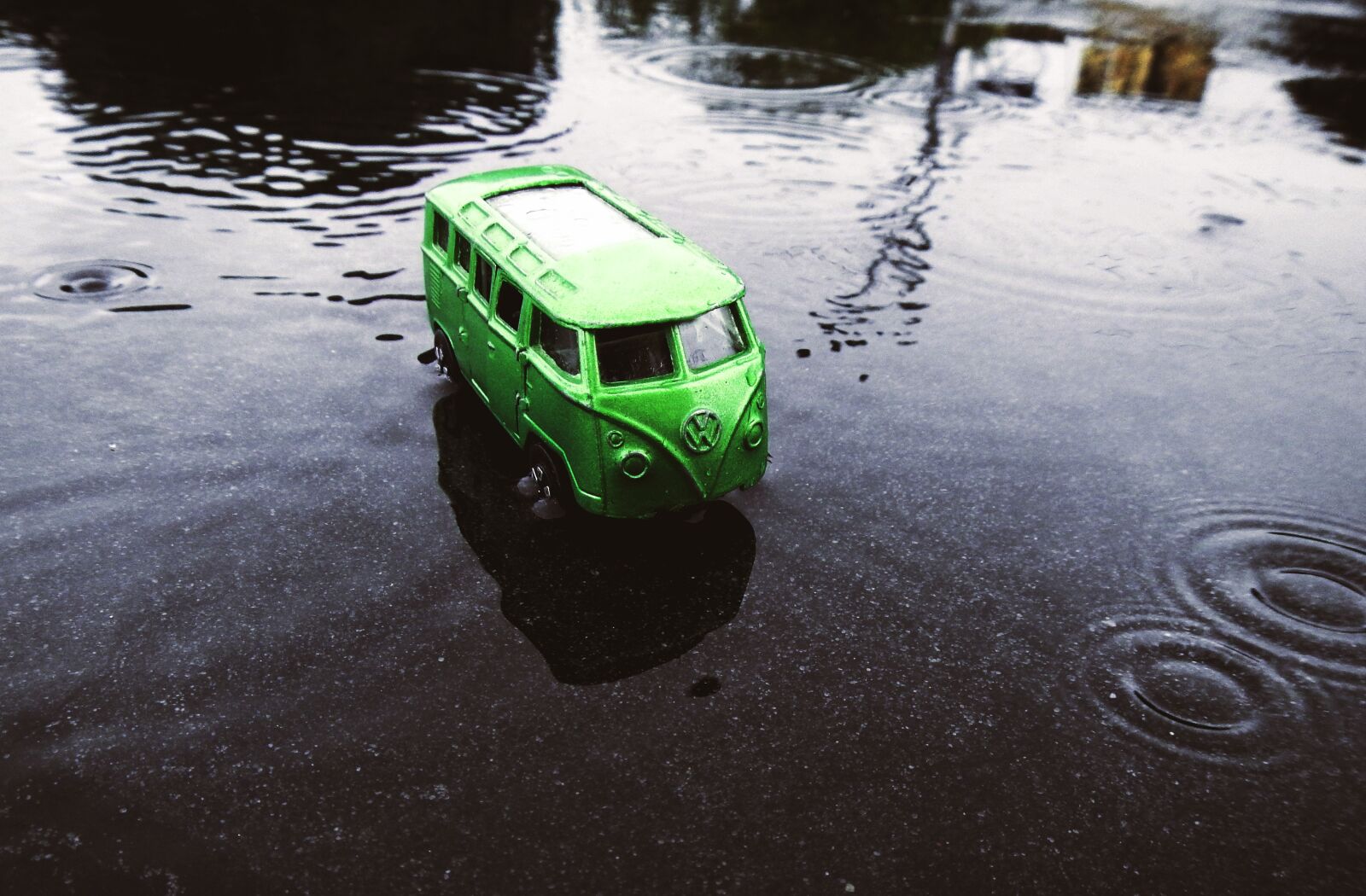 Nikon Coolpix AW110 sample photo. Rain, truck, van photography