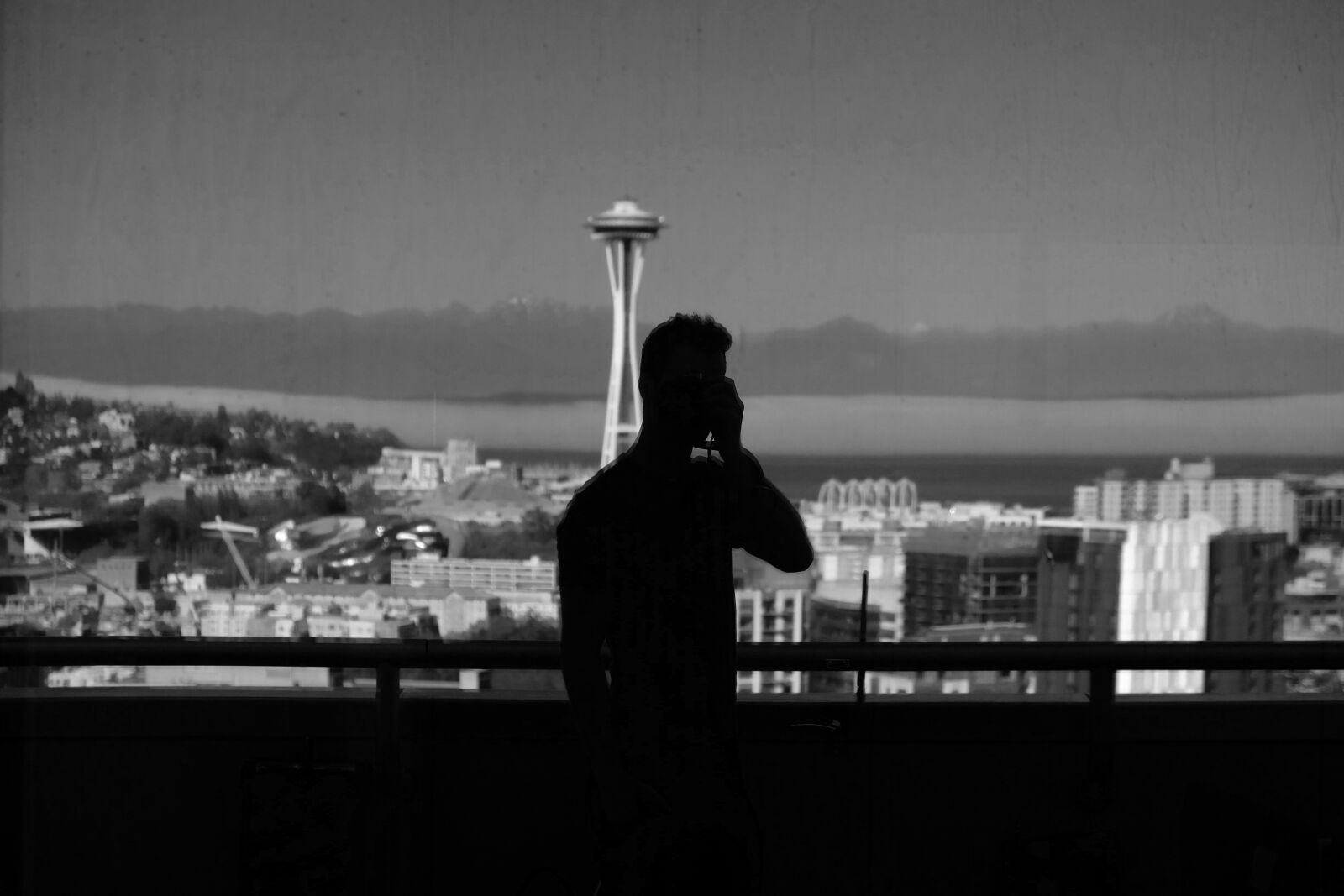 Fujifilm X-T1 sample photo. Silhouette, of, man, near photography
