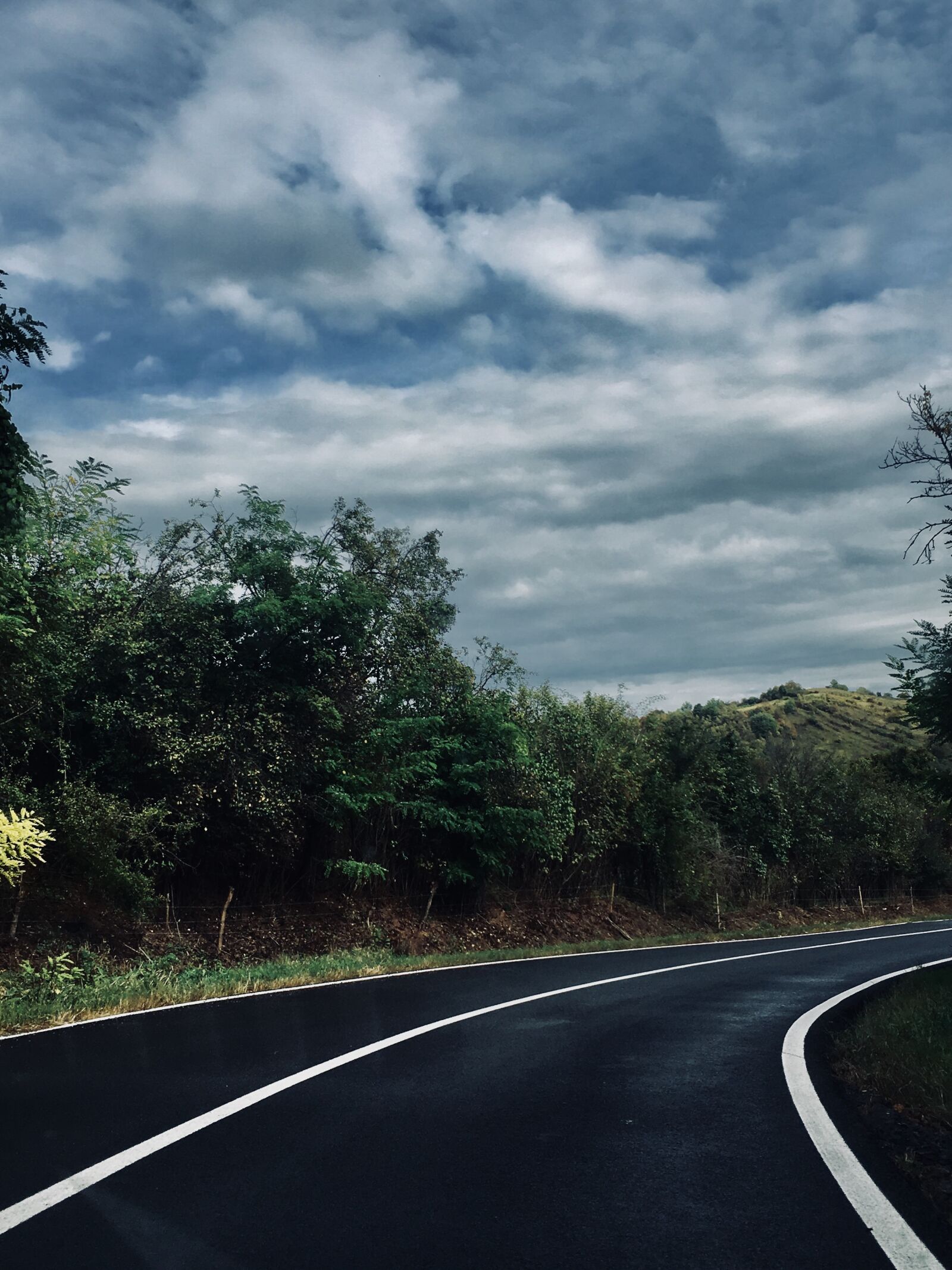 iPhone 6s back camera 4.15mm f/2.2 sample photo. Rain, road, romania photography