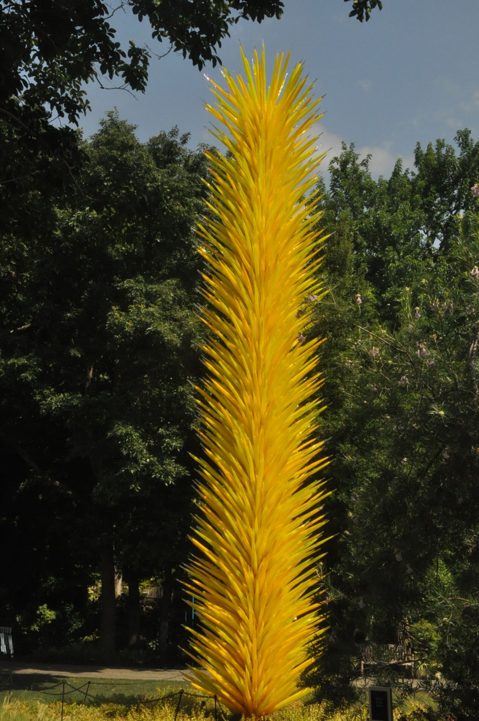 Nikon D90 sample photo. Glass sculpture, trees, outdoors photography