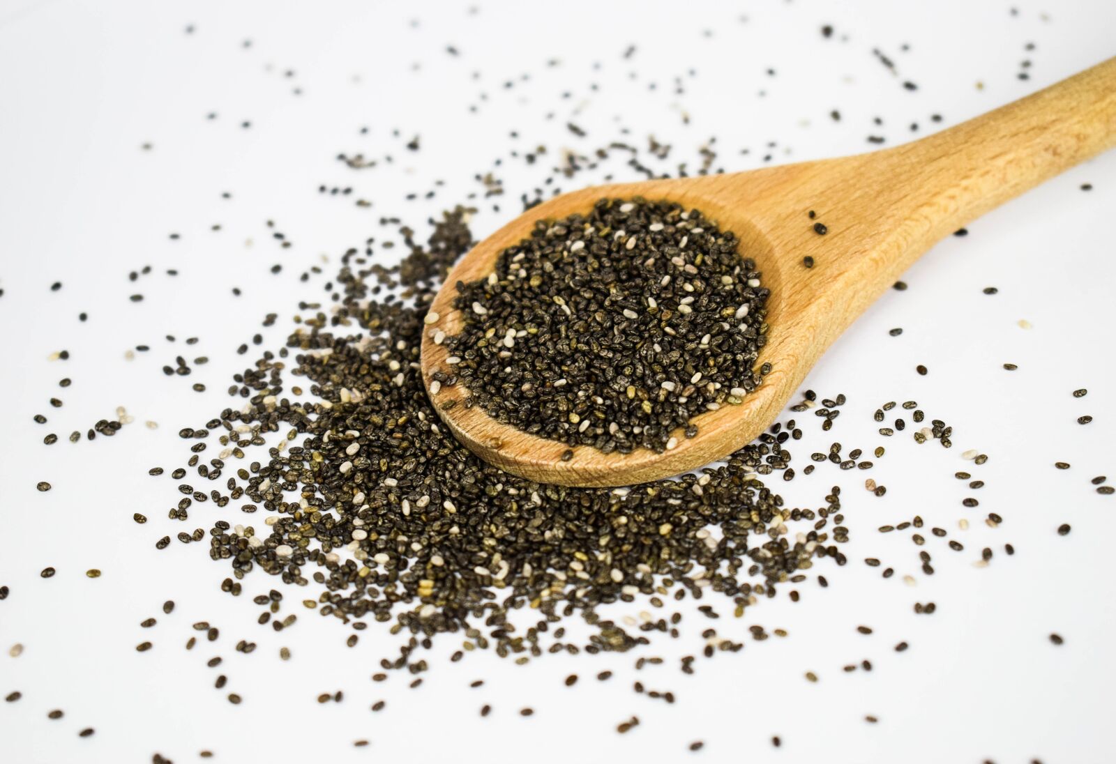 Nikon D5300 sample photo. Chia, seeds, super food photography