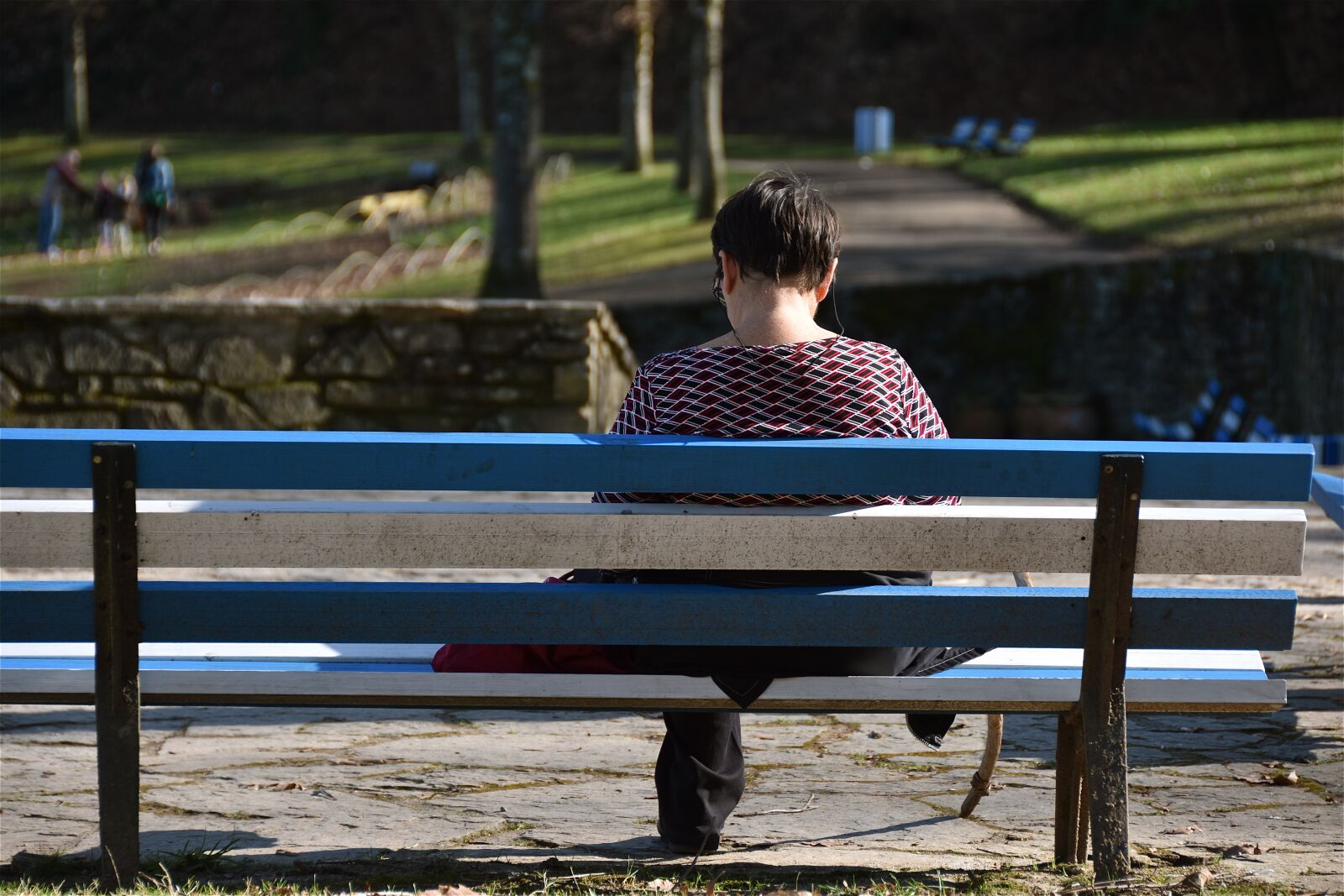Nikon D5600 sample photo. Person, only, bench photography