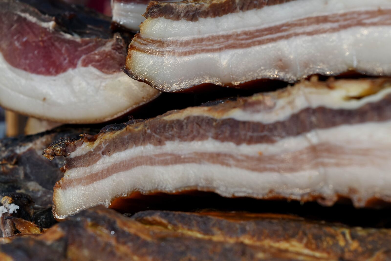 Nikon D5500 sample photo. Bacon, dry, handmade, pork photography