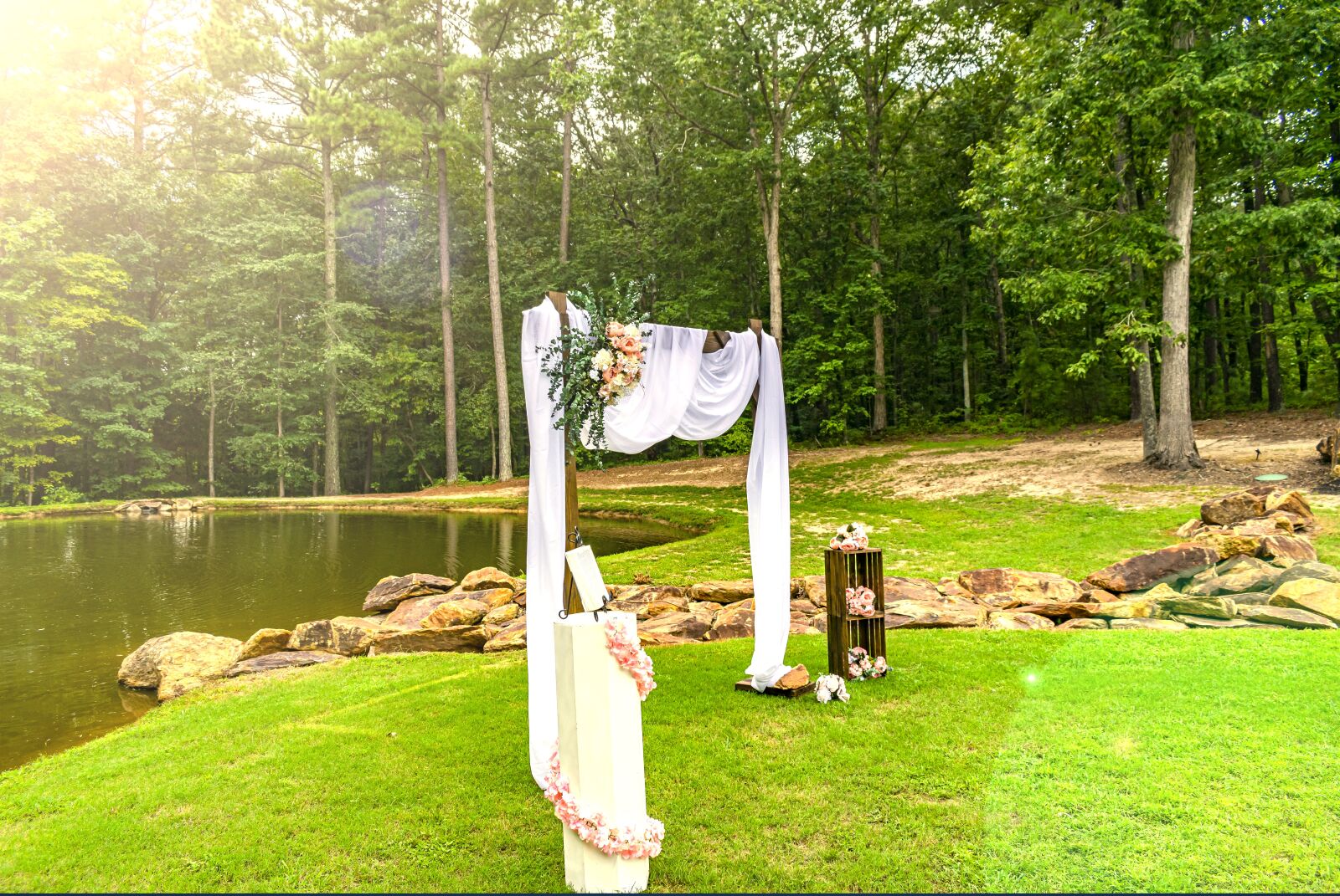 Nikon D3300 sample photo. Flowers, pond, wedding photography