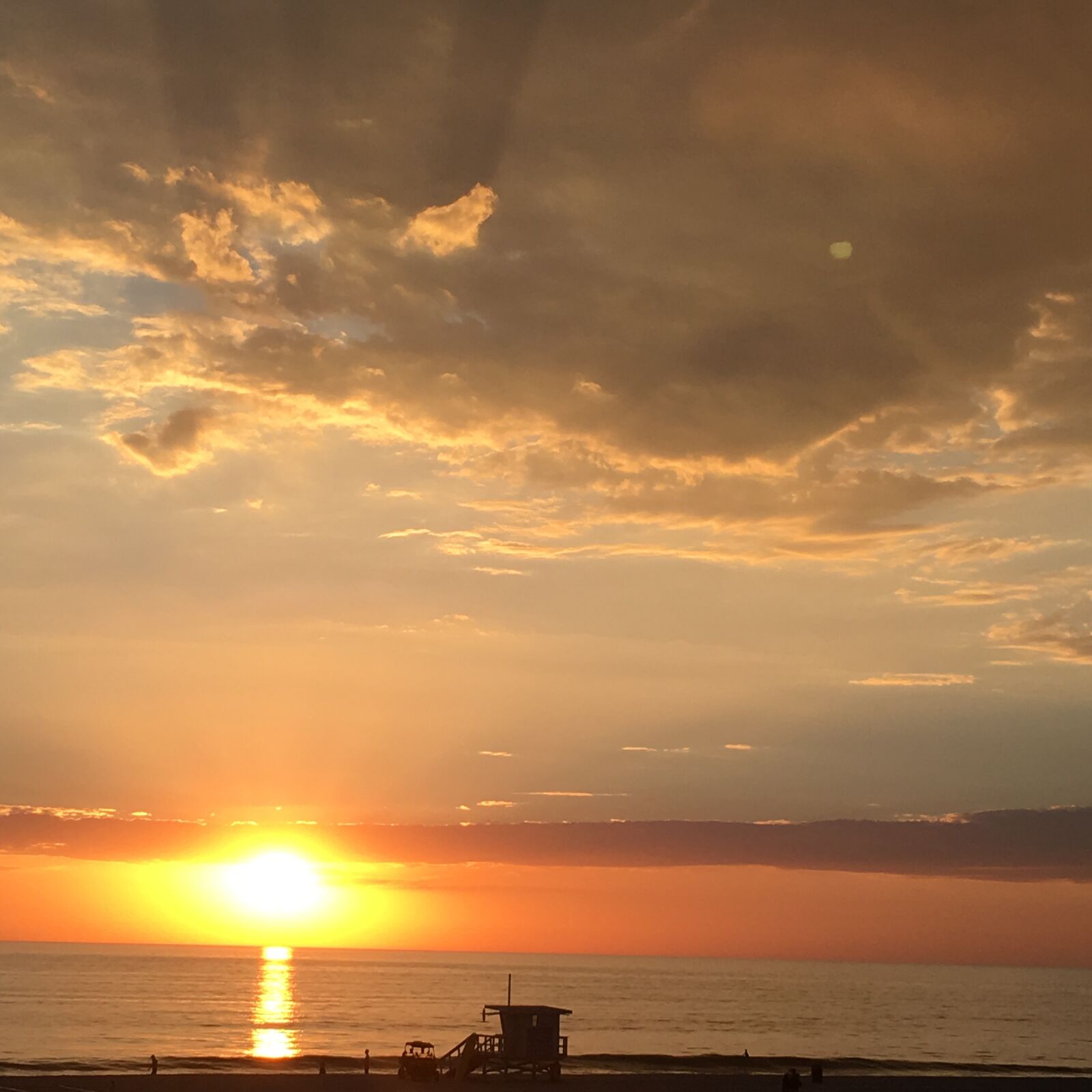 Apple iPhone 6s sample photo. Lifeguard, tower, pacific, sunset photography