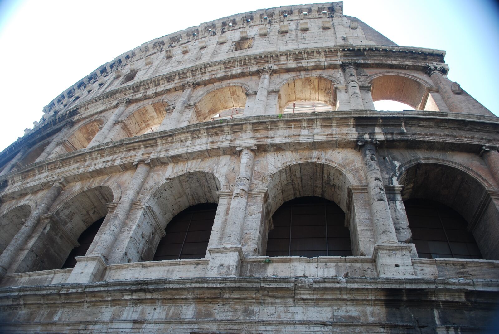 Nikon D60 sample photo. Coliseum, looking up, monument photography