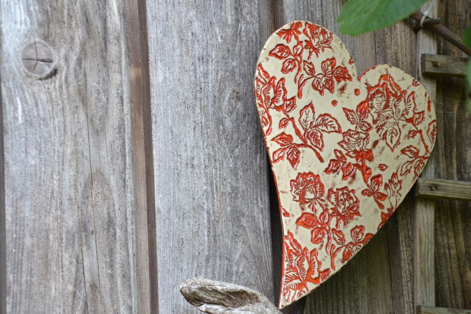 Nikon D3100 sample photo. Heart, wood, red photography
