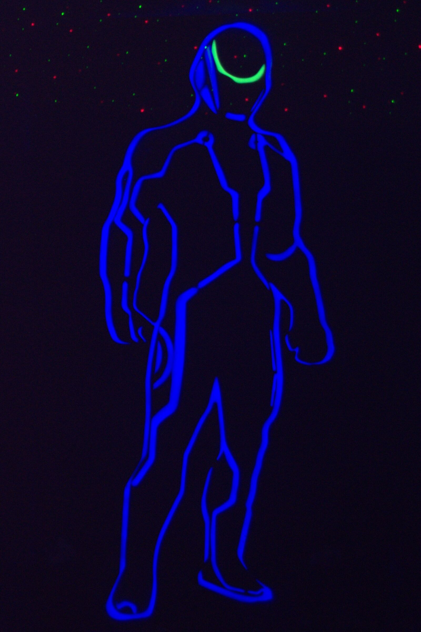 Nikon D5200 sample photo. Target, lasertag, black light photography