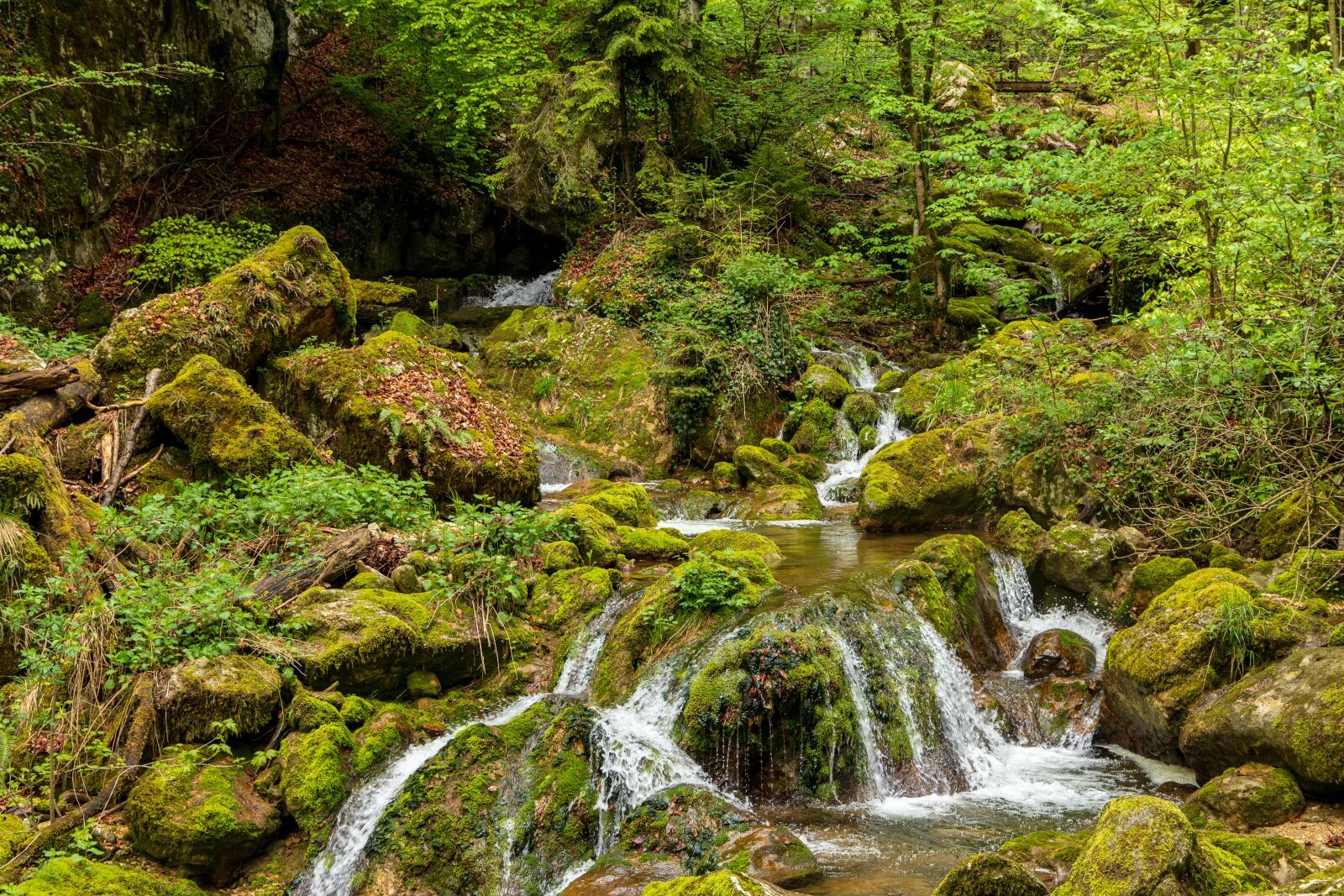 Canon EOS 6D Mark II sample photo. Waterfall, mountain stream, green photography