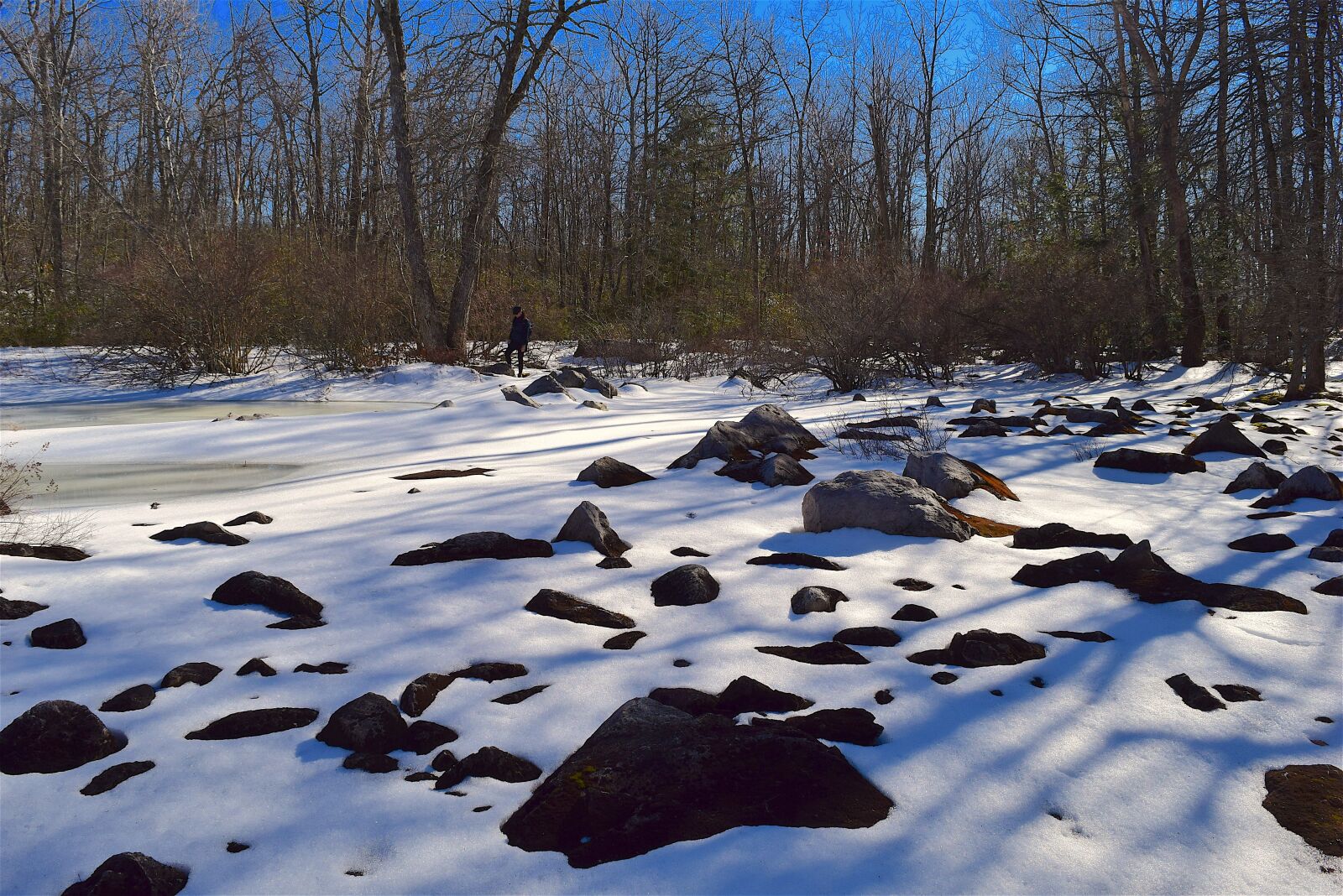Nikon D3300 sample photo. Snow, rocks, shadows photography