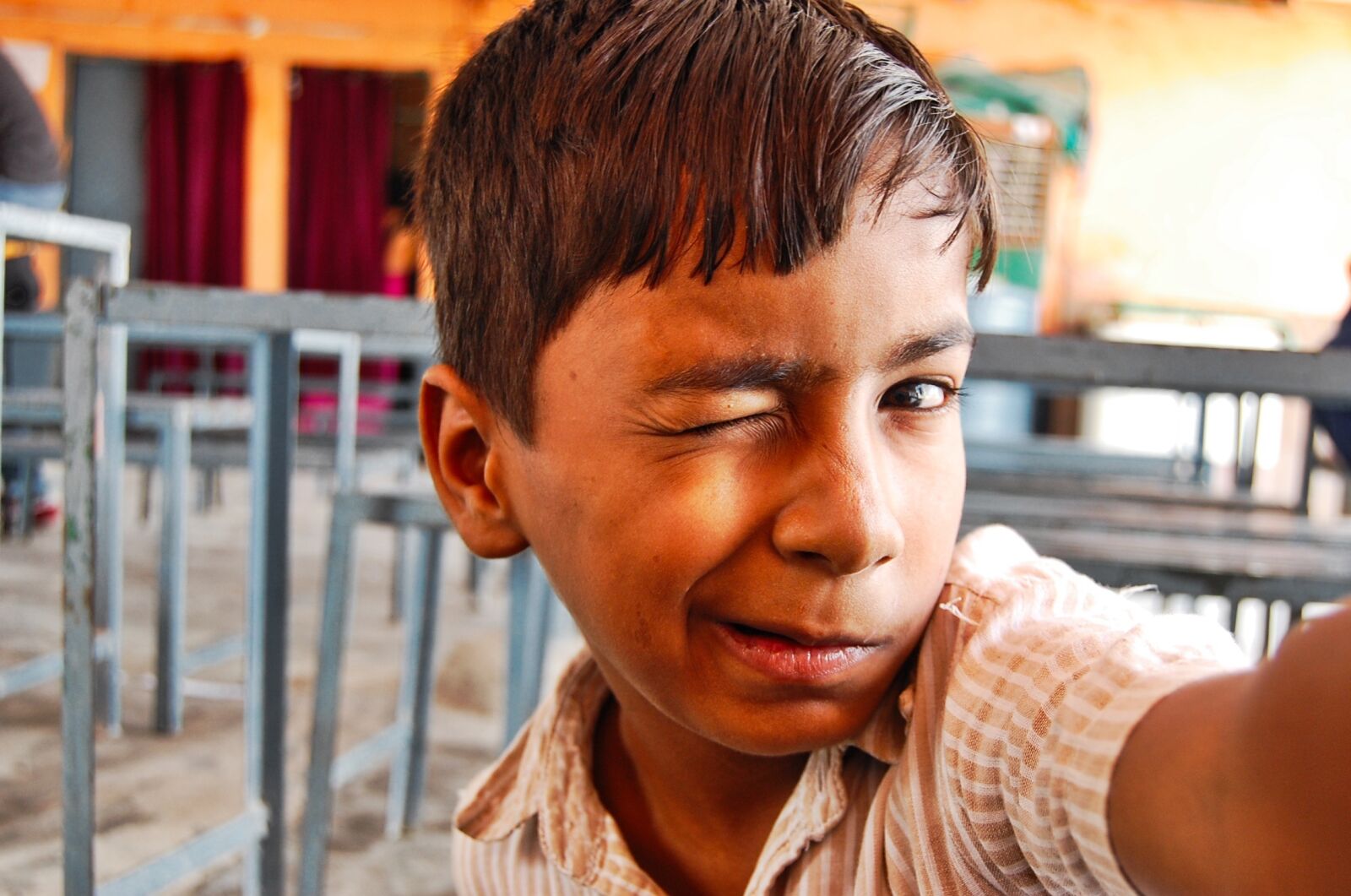 Nikon D40 sample photo. Boy, india, student photography