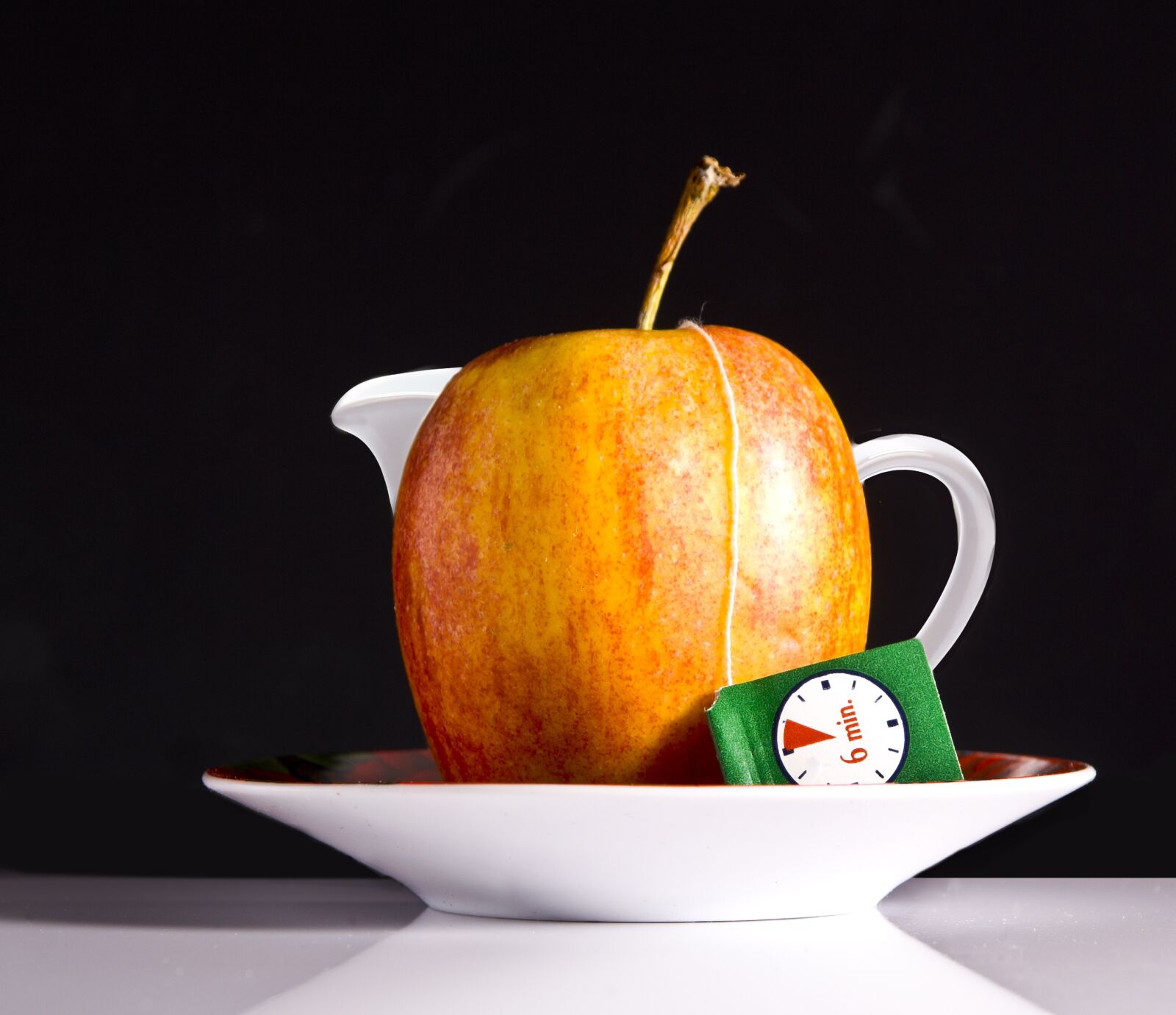 Canon EOS 1000D (EOS Digital Rebel XS / EOS Kiss F) sample photo. Tee, apple, tea bags photography
