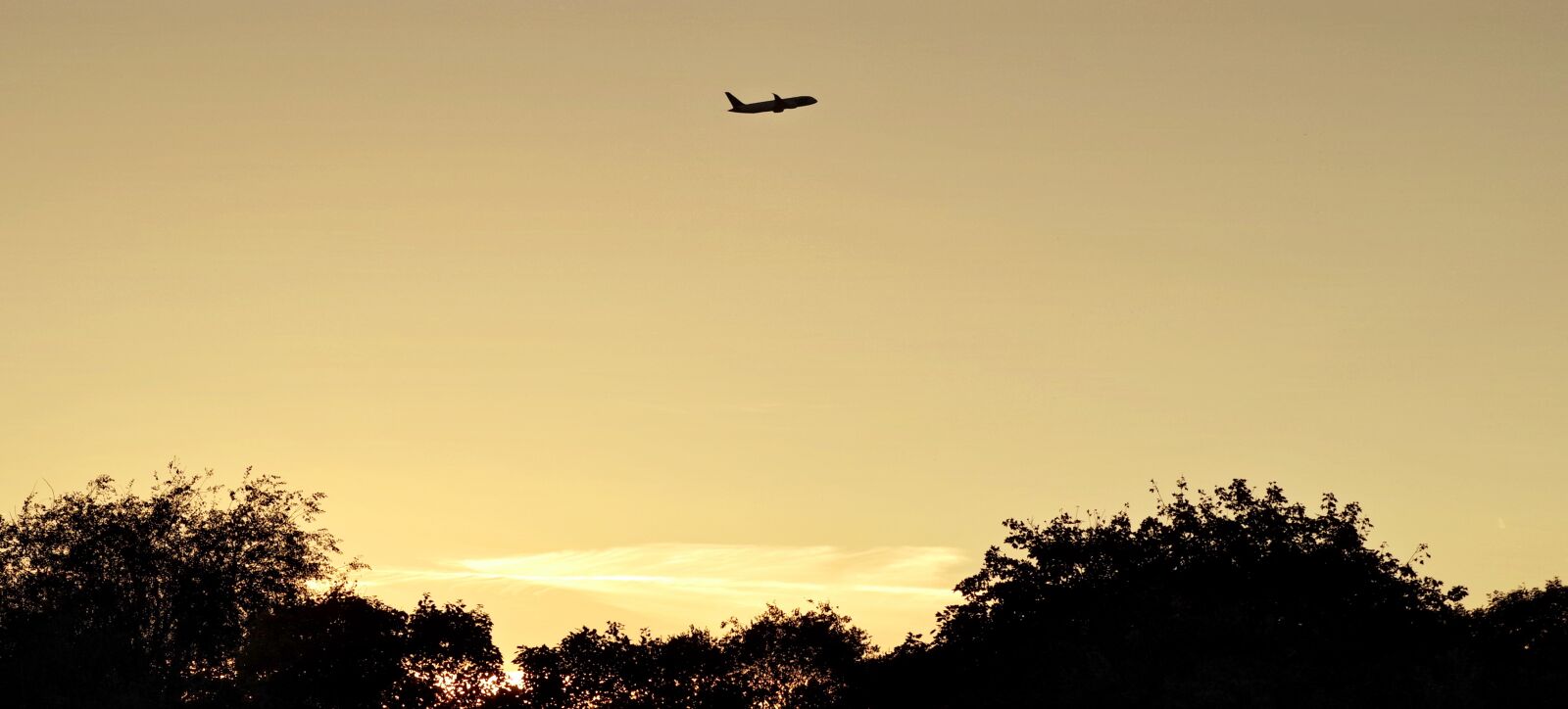 Pentax K-S2 sample photo. The plane, evening sky photography