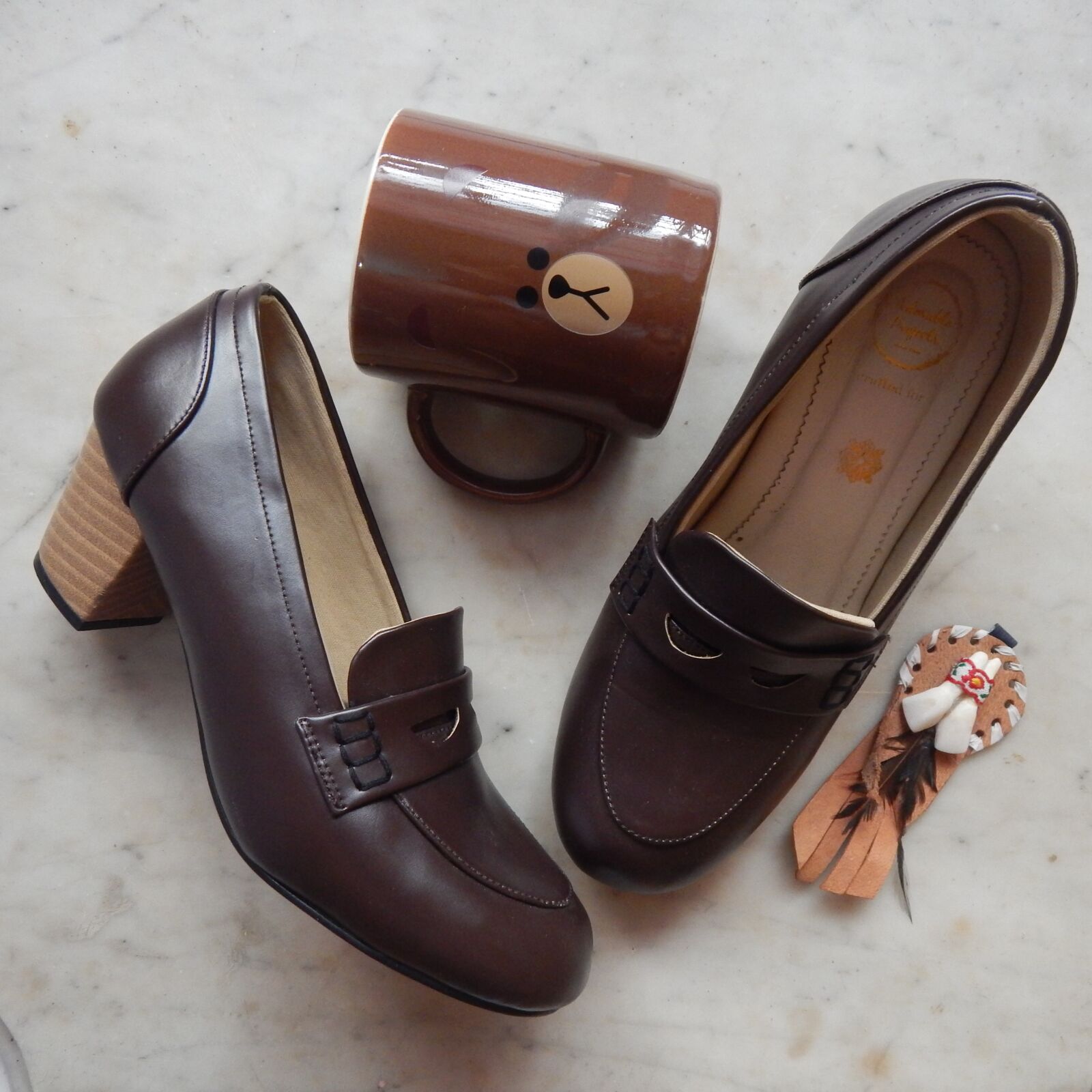 Nikon Coolpix L830 sample photo. Brown, pair of shoes photography