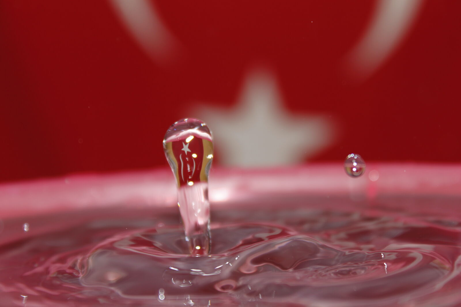 Canon EF-S 18-55mm F3.5-5.6 IS sample photo. Drop, of, water, falling photography