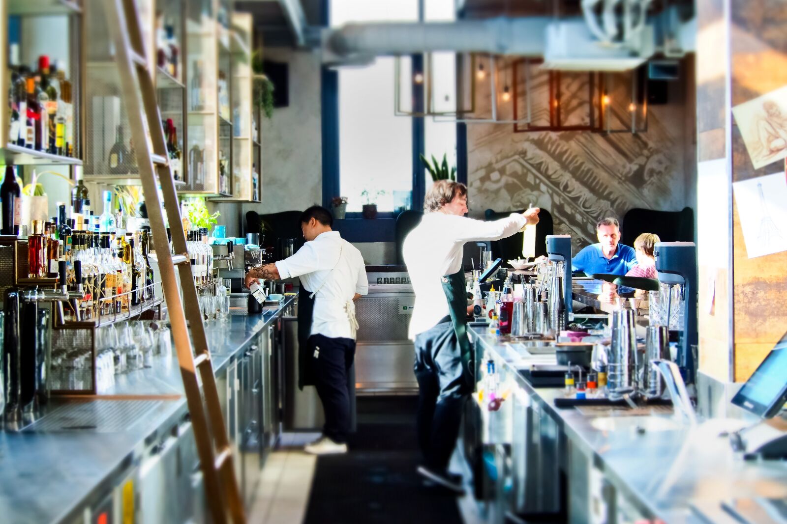 Olympus OM-D E-M10 sample photo. Bar, counter, gastronomy photography