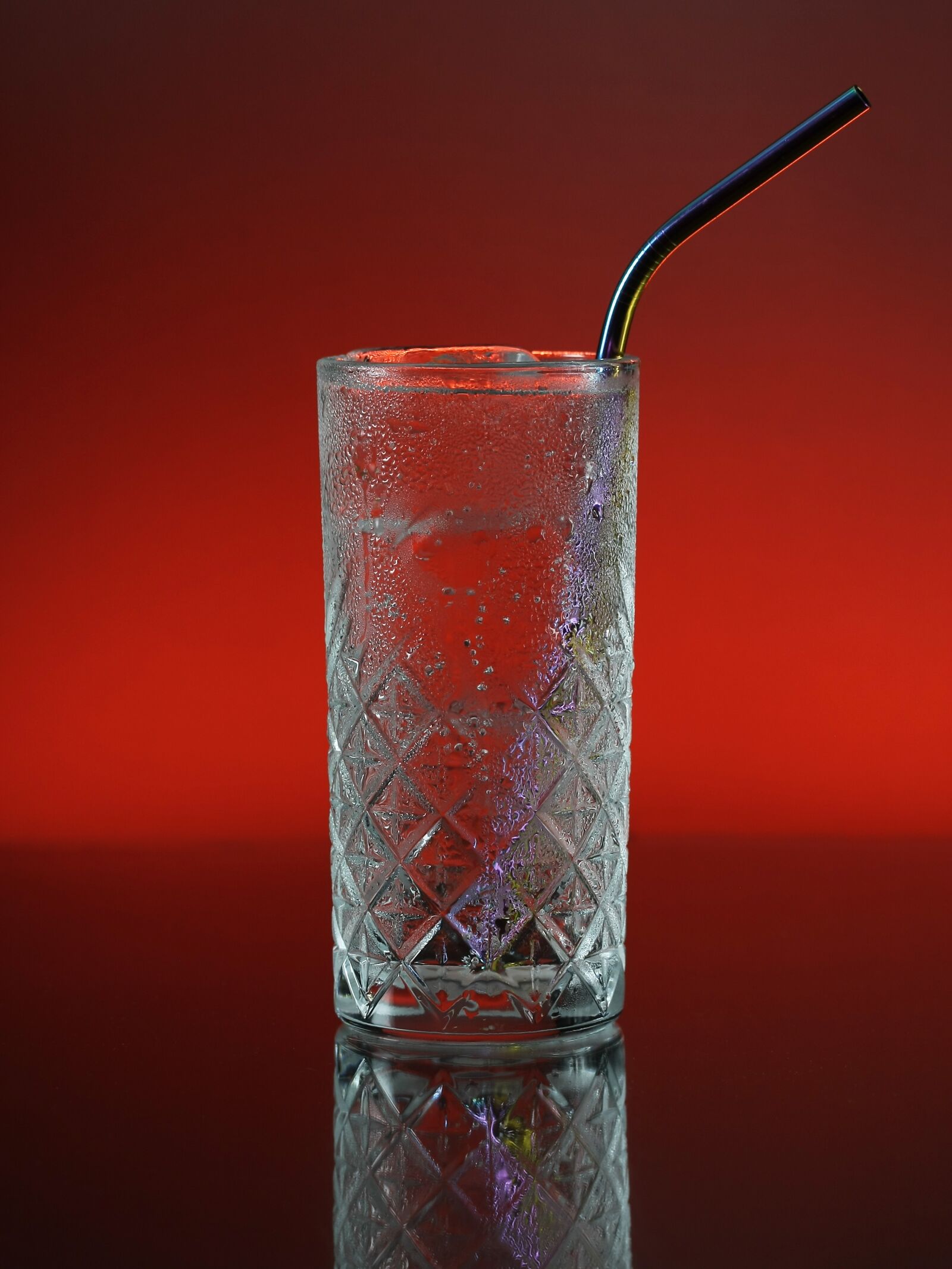 Canon EOS 40D sample photo. Glass, metal straw, drink photography