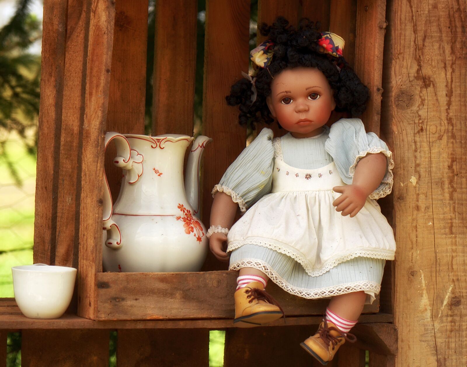 Nikon D5100 sample photo. Nature, garden, doll photography
