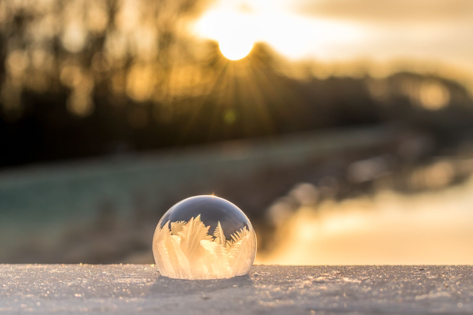 Nikon D5300 sample photo. Soap bubble, frozen, winter photography