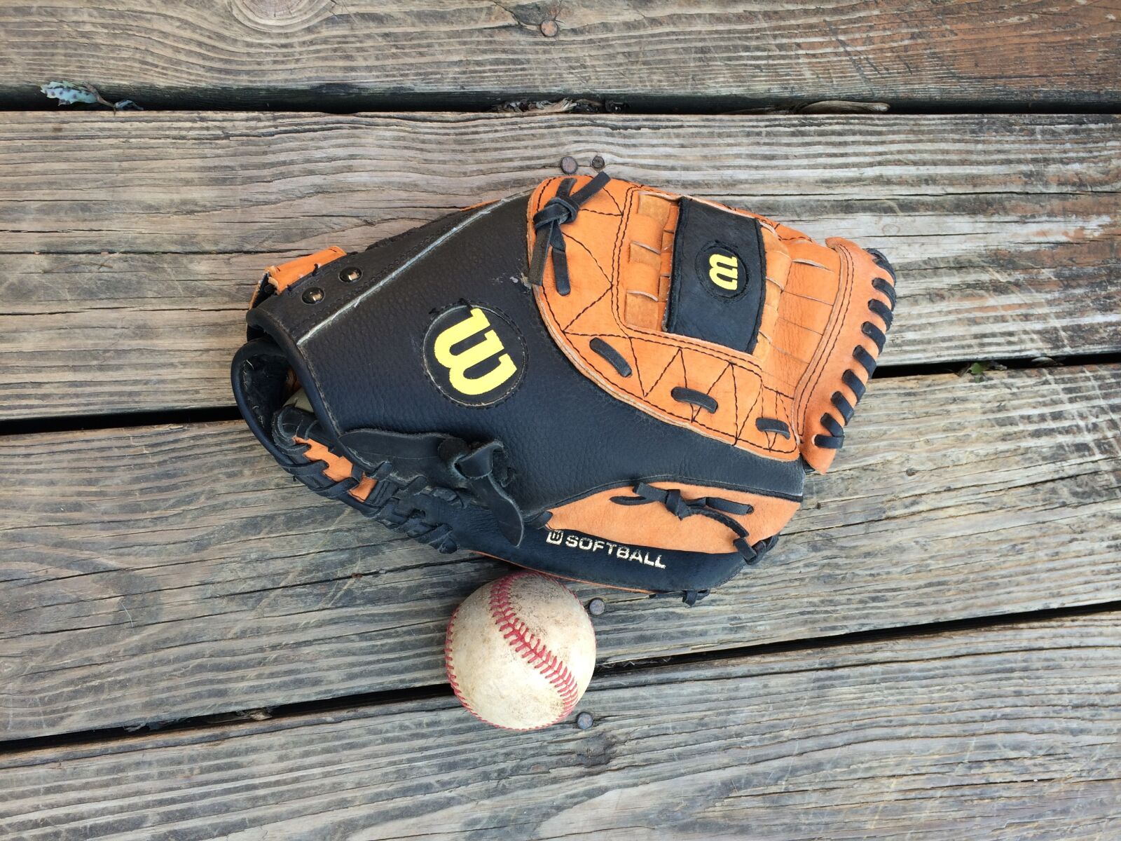 iPhone 5s back camera 4.15mm f/2.2 sample photo. Baseball, baseball, glove photography