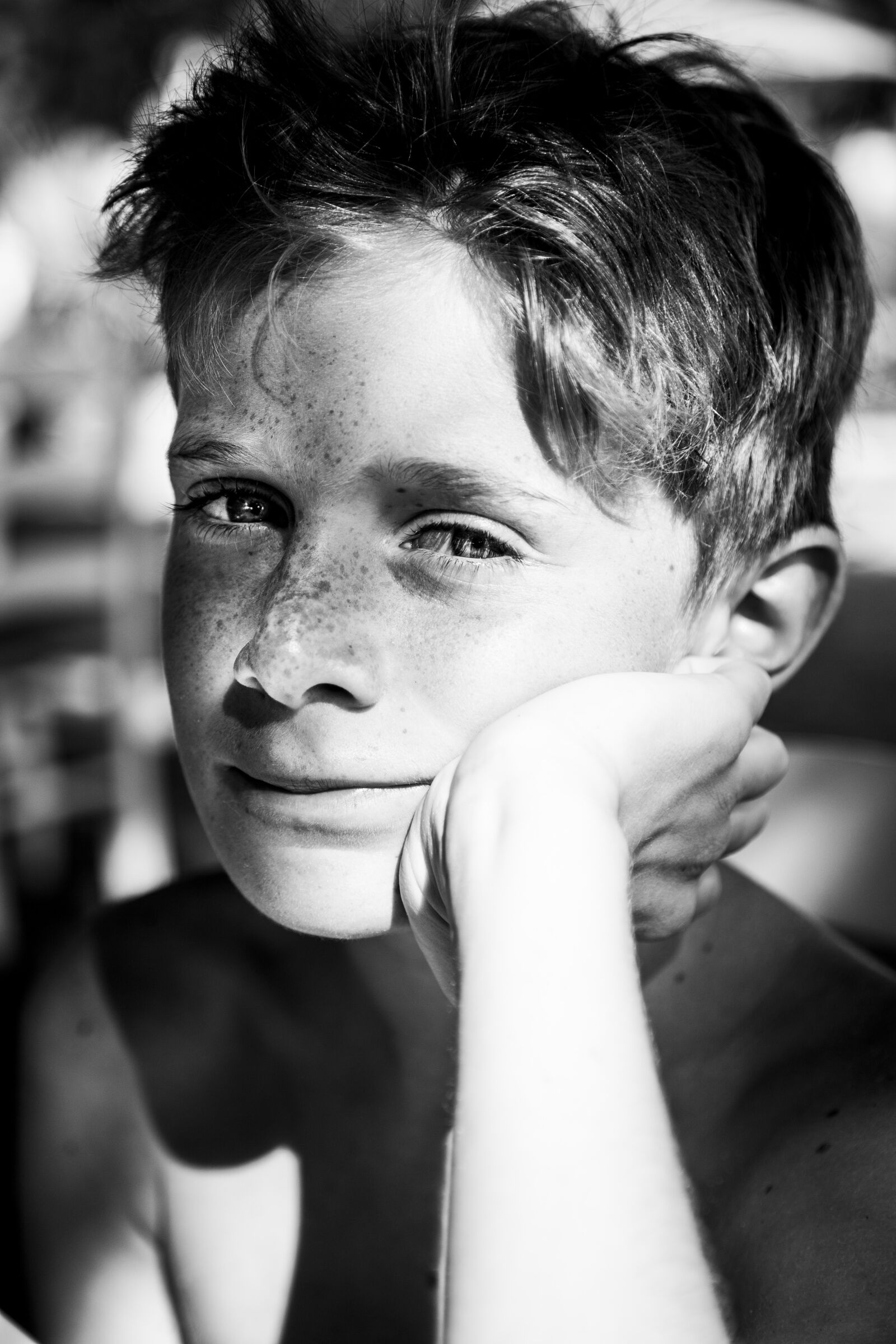 Canon EF 24-105mm F4L IS USM sample photo. Freckles, boy, young photography