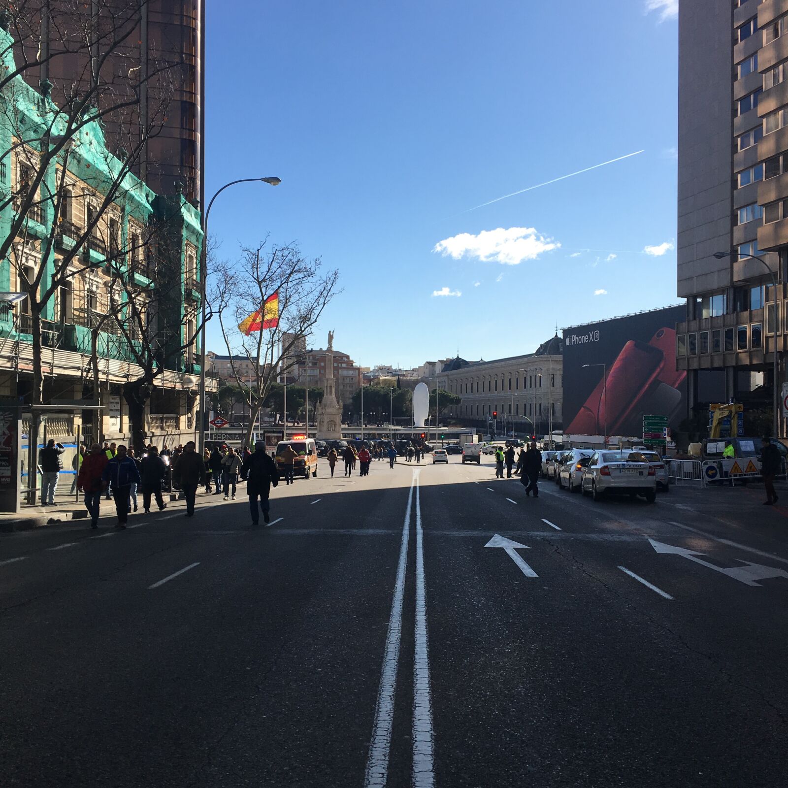 Apple iPhone 6s sample photo. Madrid, plaza colon, architecture photography