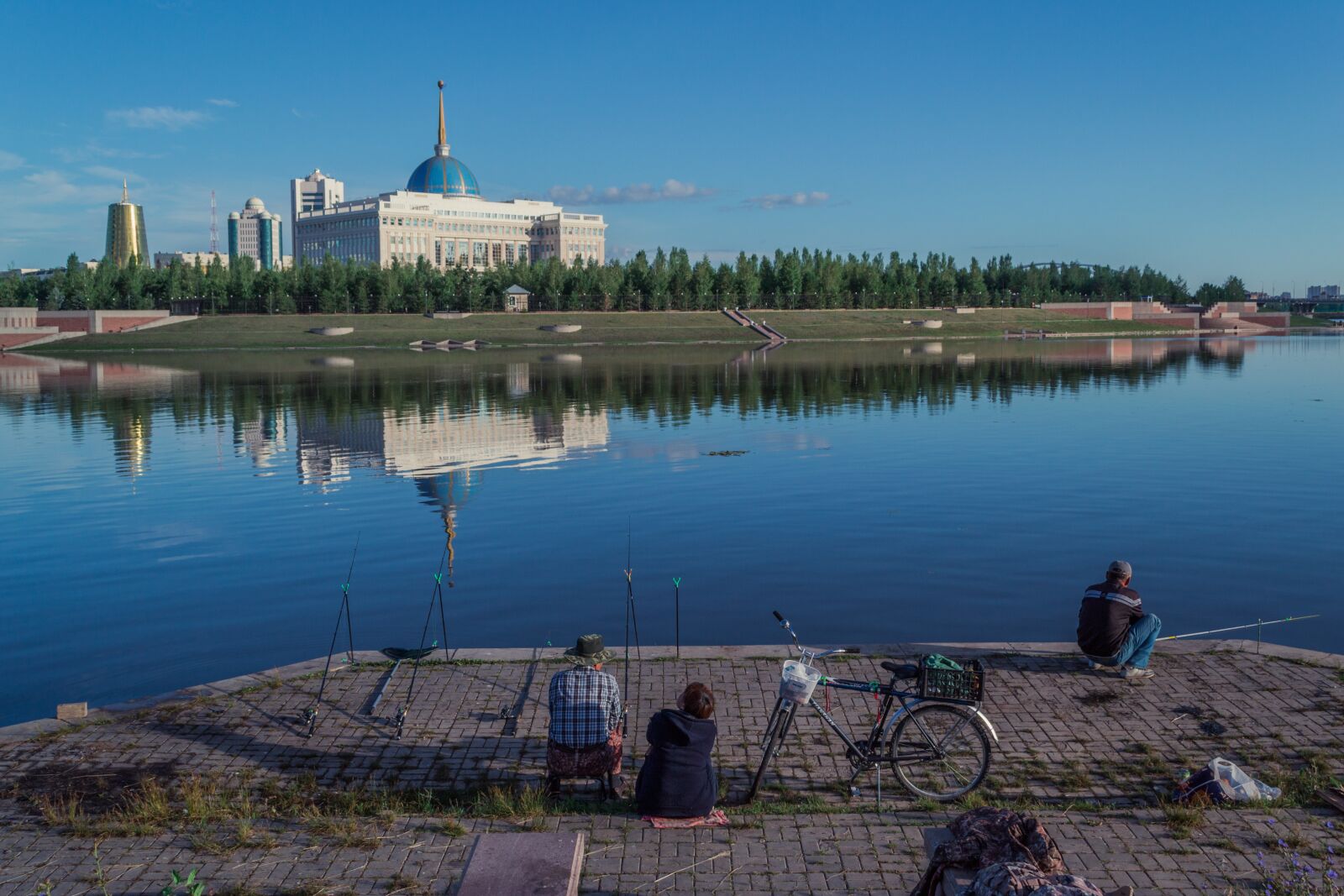 Nikon D3100 sample photo. Astana, morning, fishing photography