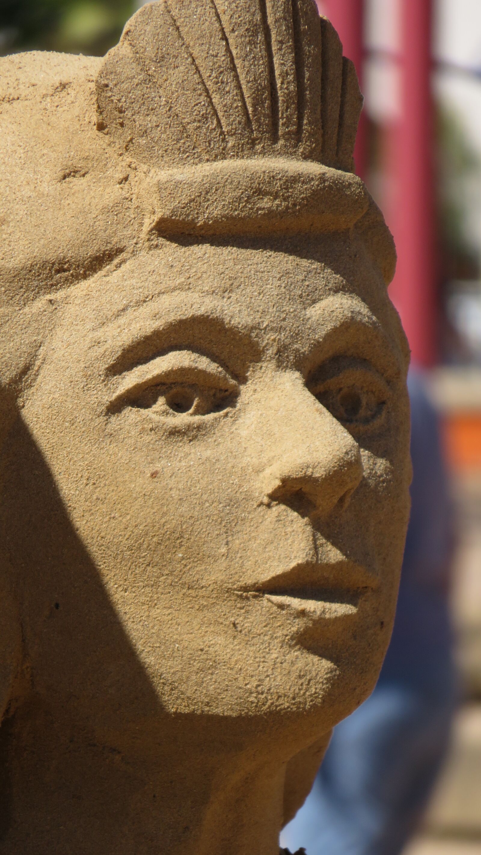 Canon PowerShot SX700 HS sample photo. Head, sand sculpture, face photography
