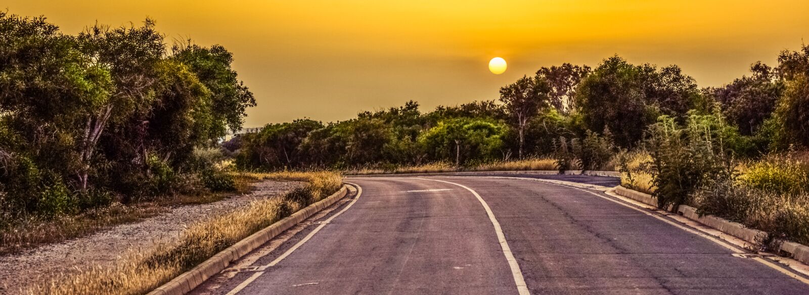 Nikon D3300 sample photo. Road, sunset, turn photography