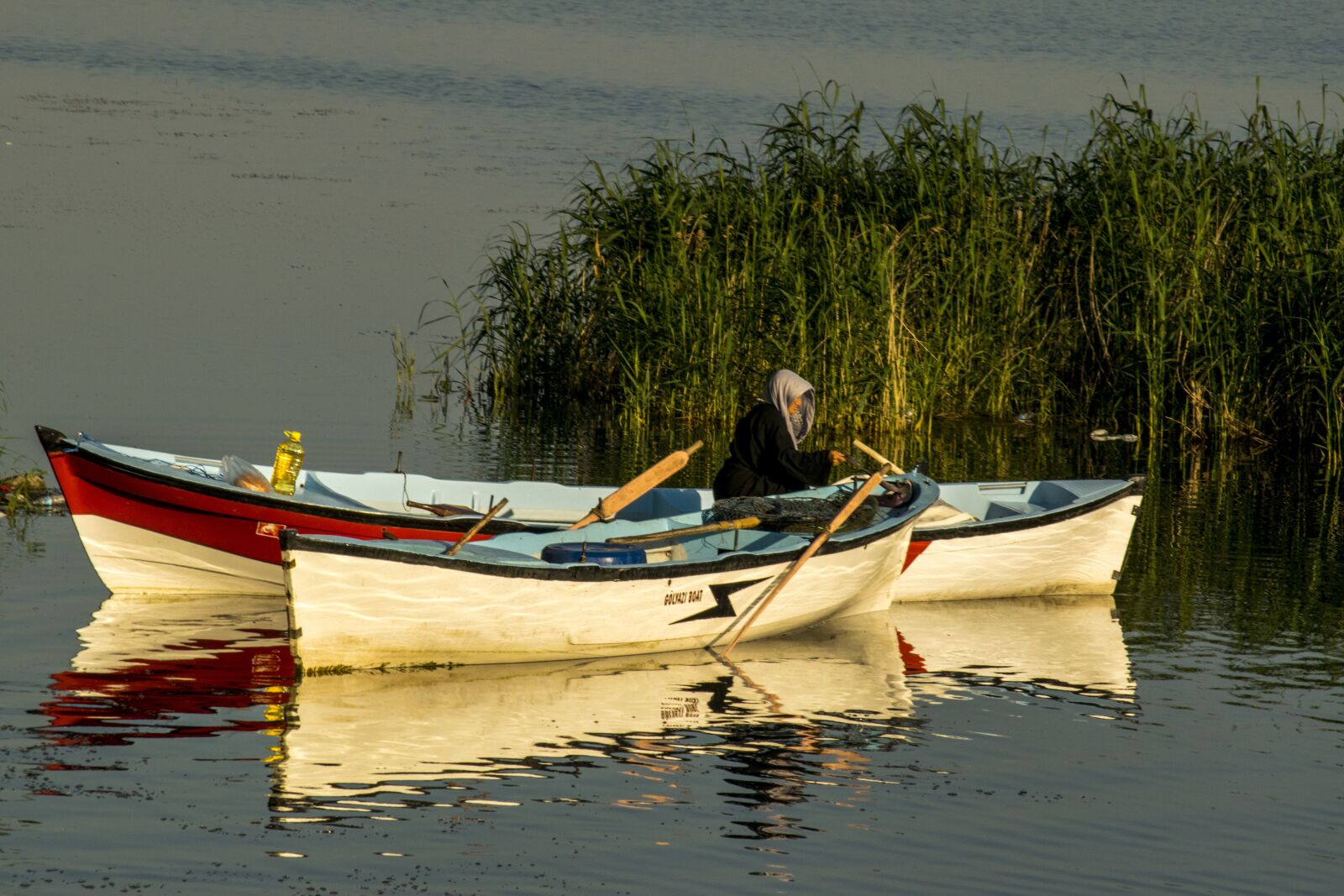 Nikon D5300 sample photo. Boat, river, herbs photography
