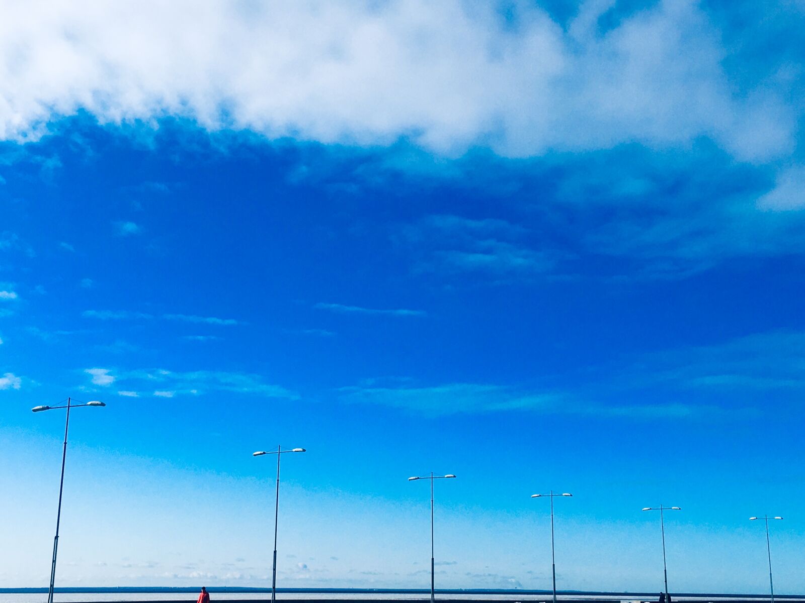 Apple iPhone 6s sample photo. Sky, blue, lamp photography