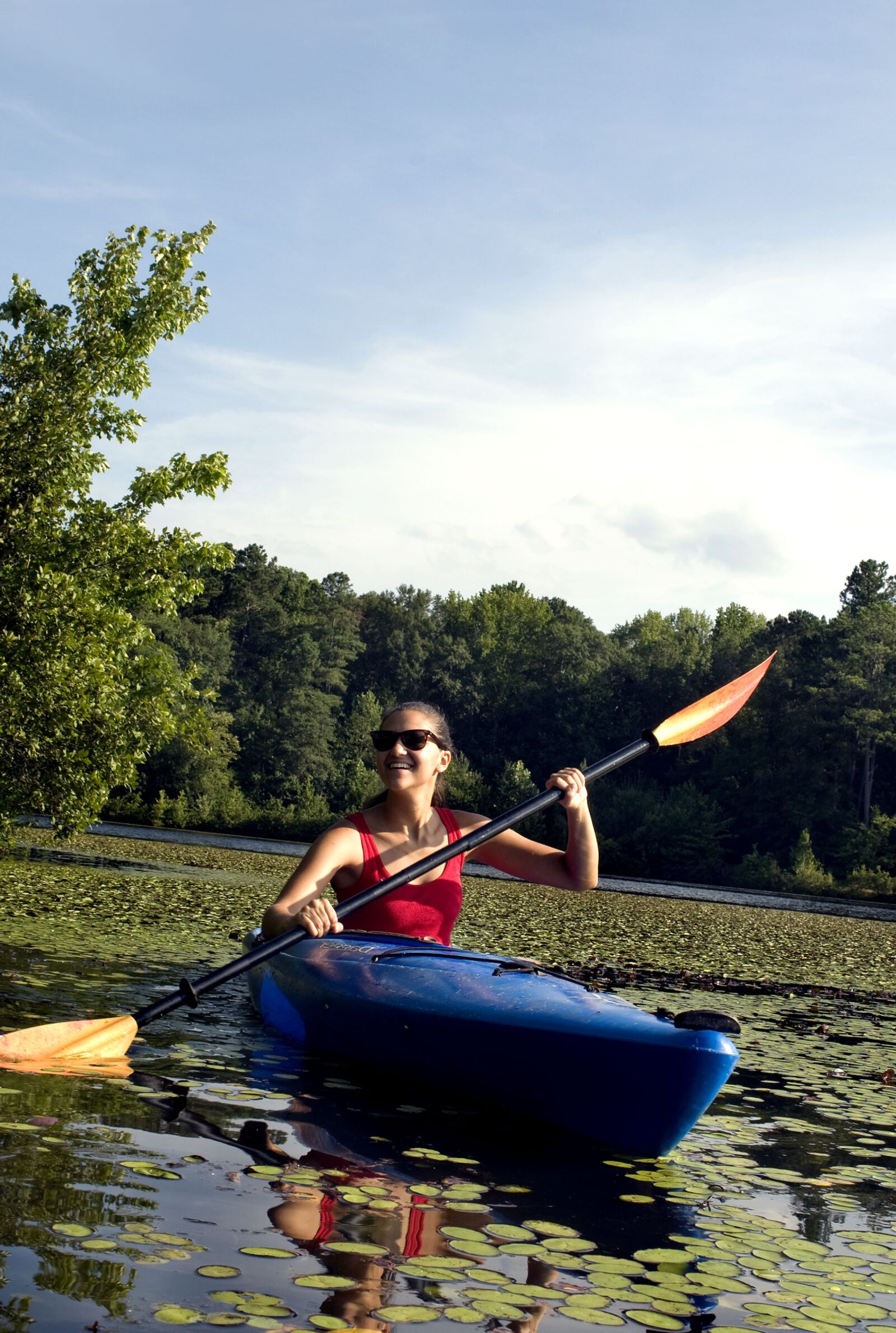 Nikon D300 sample photo. Kayaking, lily, pad, covered photography