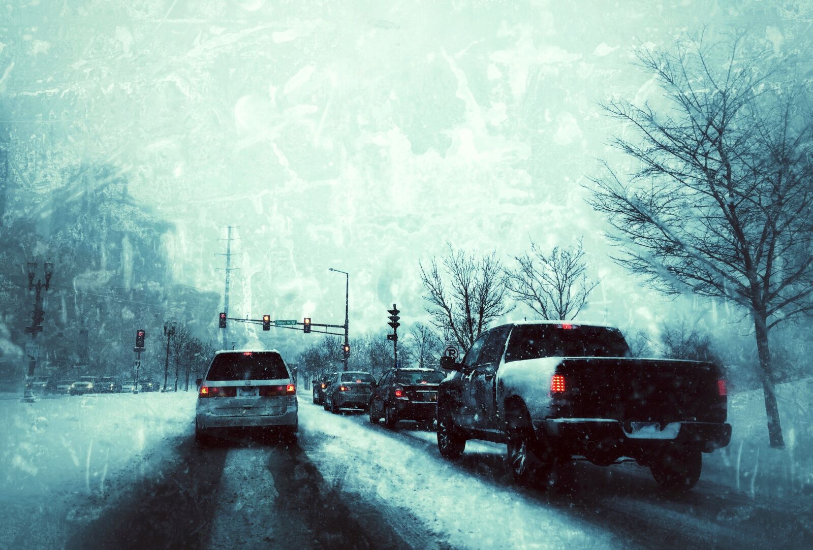 iPhone 6 Plus back camera 4.15mm f/2.2 sample photo. Driving, winter, snow photography