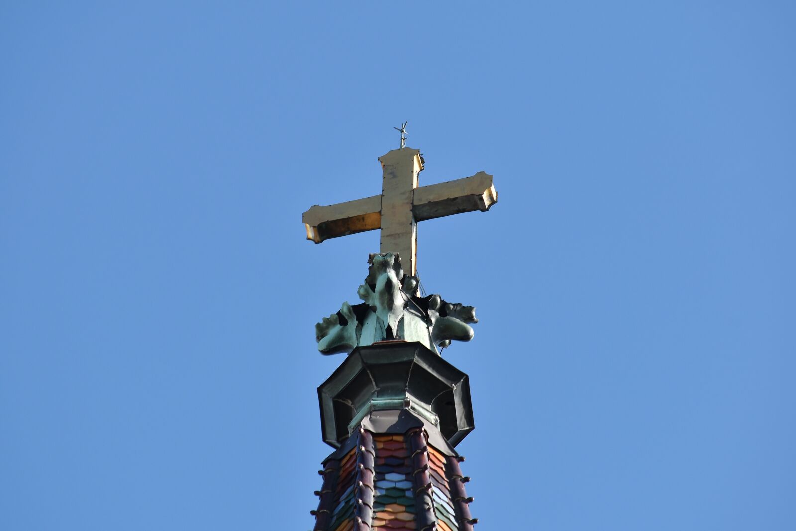 Nikon D5500 sample photo. Blue sky, church tower photography