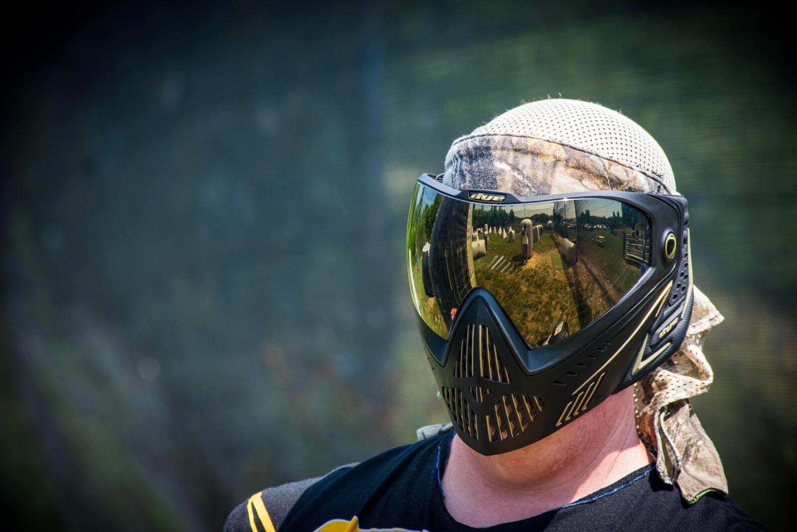Nikon D3400 sample photo. Mask, paintball, lens photography