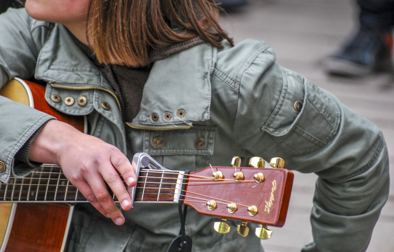Nikon D60 sample photo. Guitar, hand, girl photography
