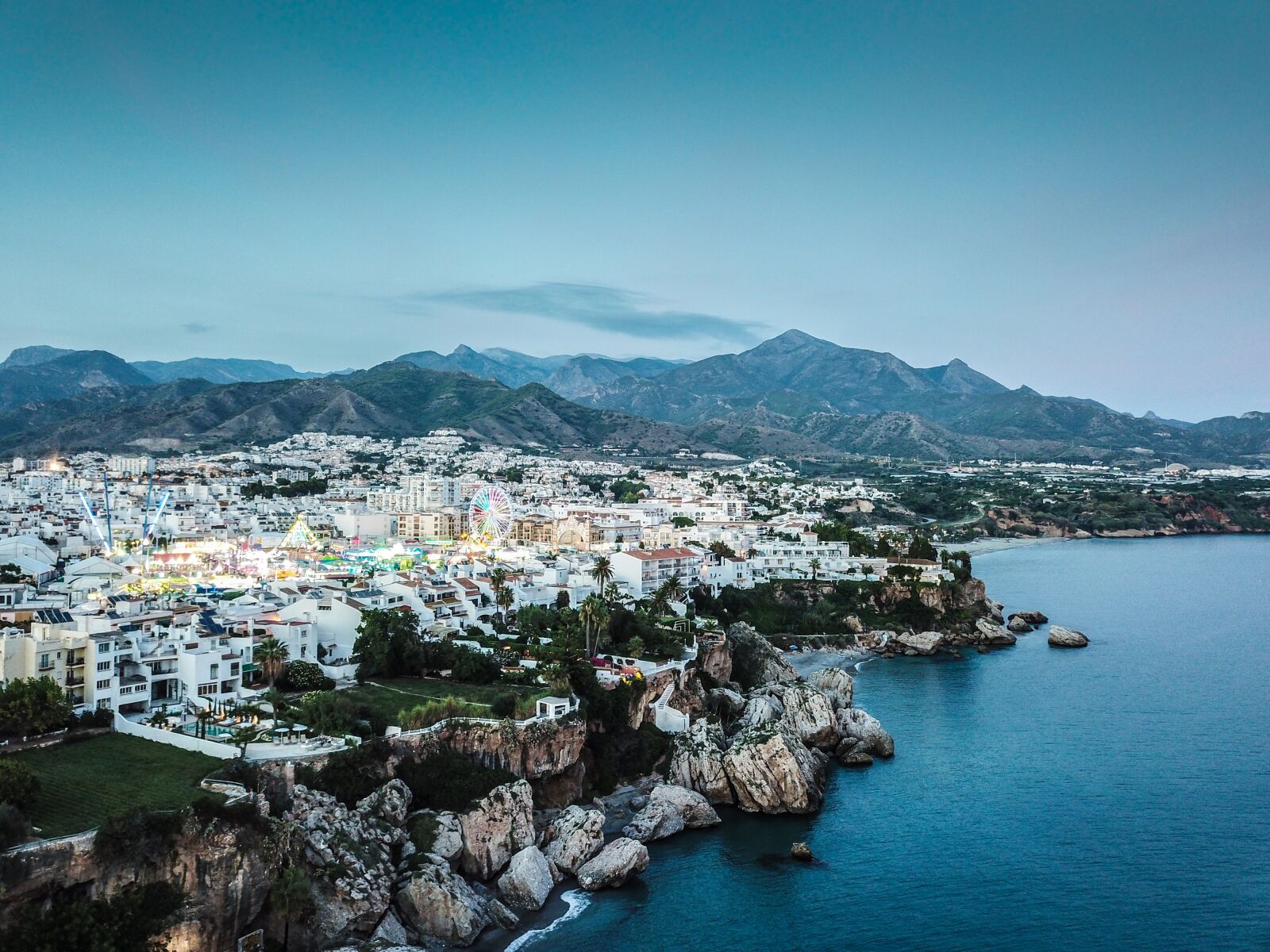 DJI FC220 sample photo. Sunset, nerja, fair photography