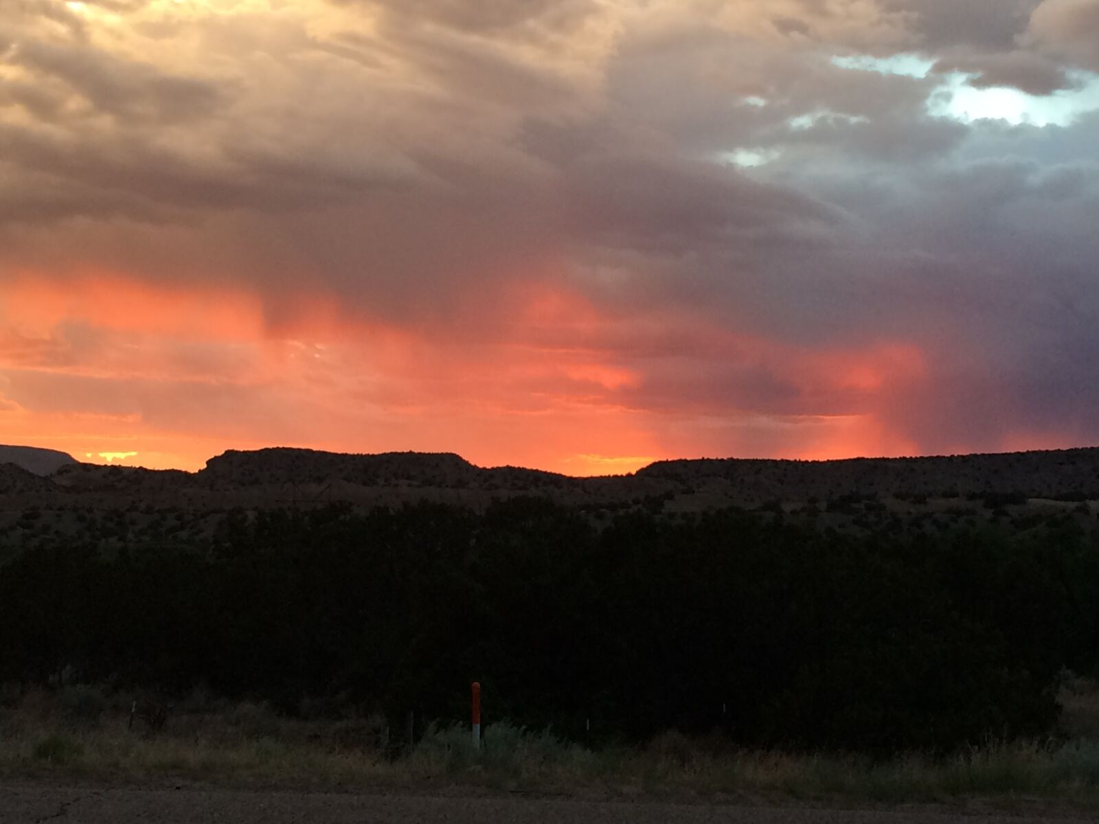 iPhone 5s back camera 4.15mm f/2.2 sample photo. New, mexico, storm, sunset photography