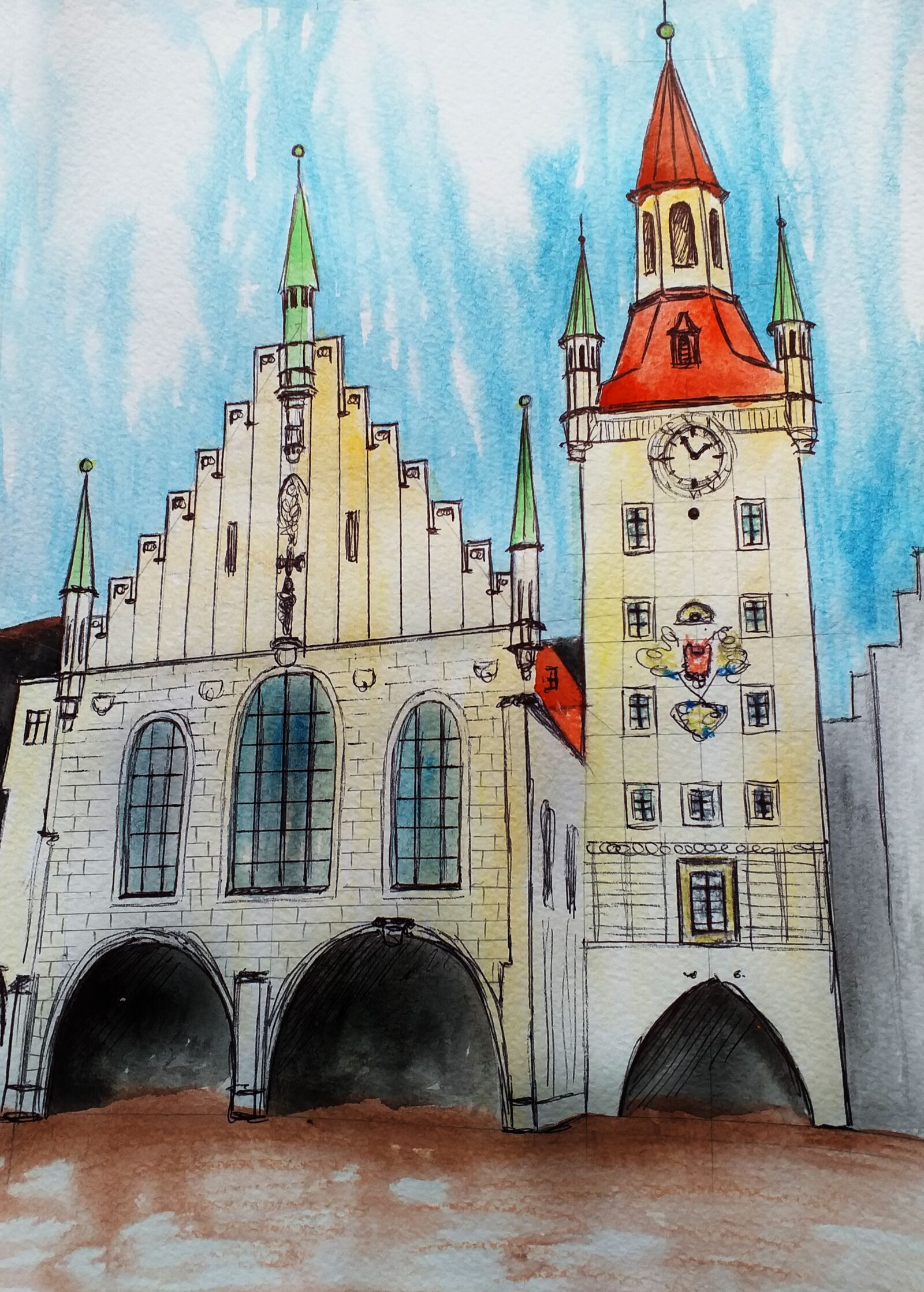 Samsung Galaxy J4+ sample photo. Marienplatz, altes rathaus, munich photography