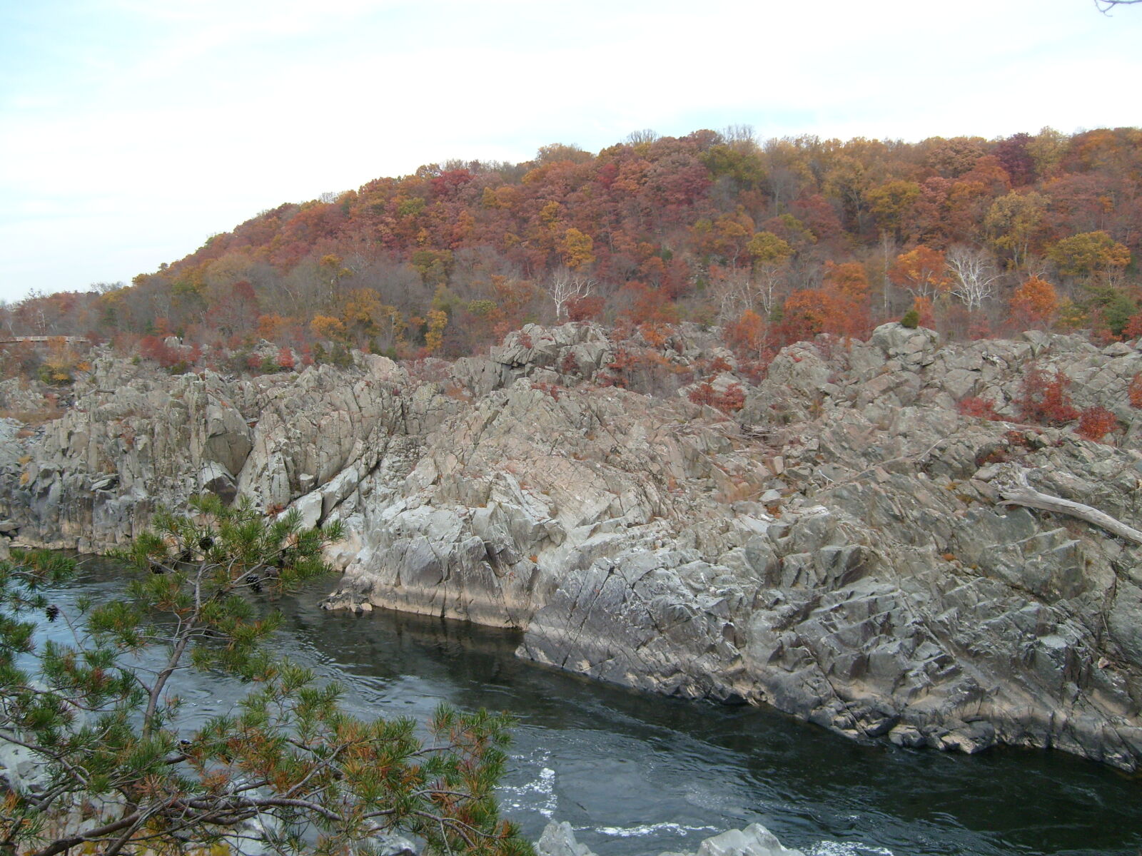 Samsung KENOX S730  / Samsung S730 sample photo. Autumn, river, stone photography