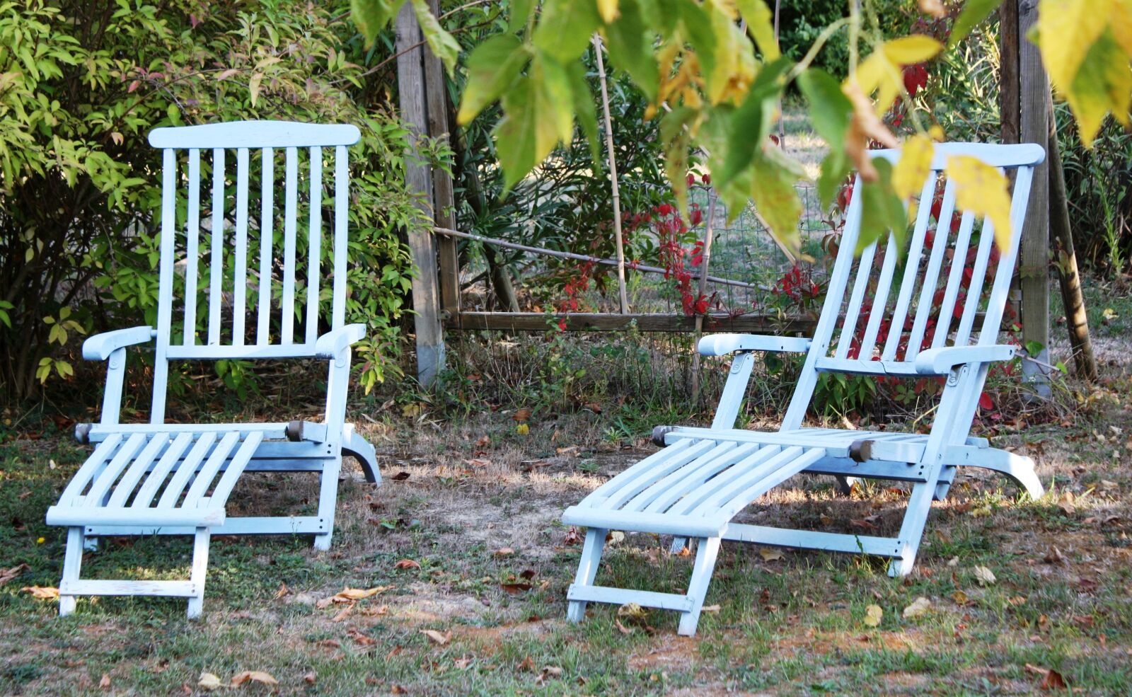 Canon EOS 1000D (EOS Digital Rebel XS / EOS Kiss F) sample photo. Sun loungers, rest, garden photography