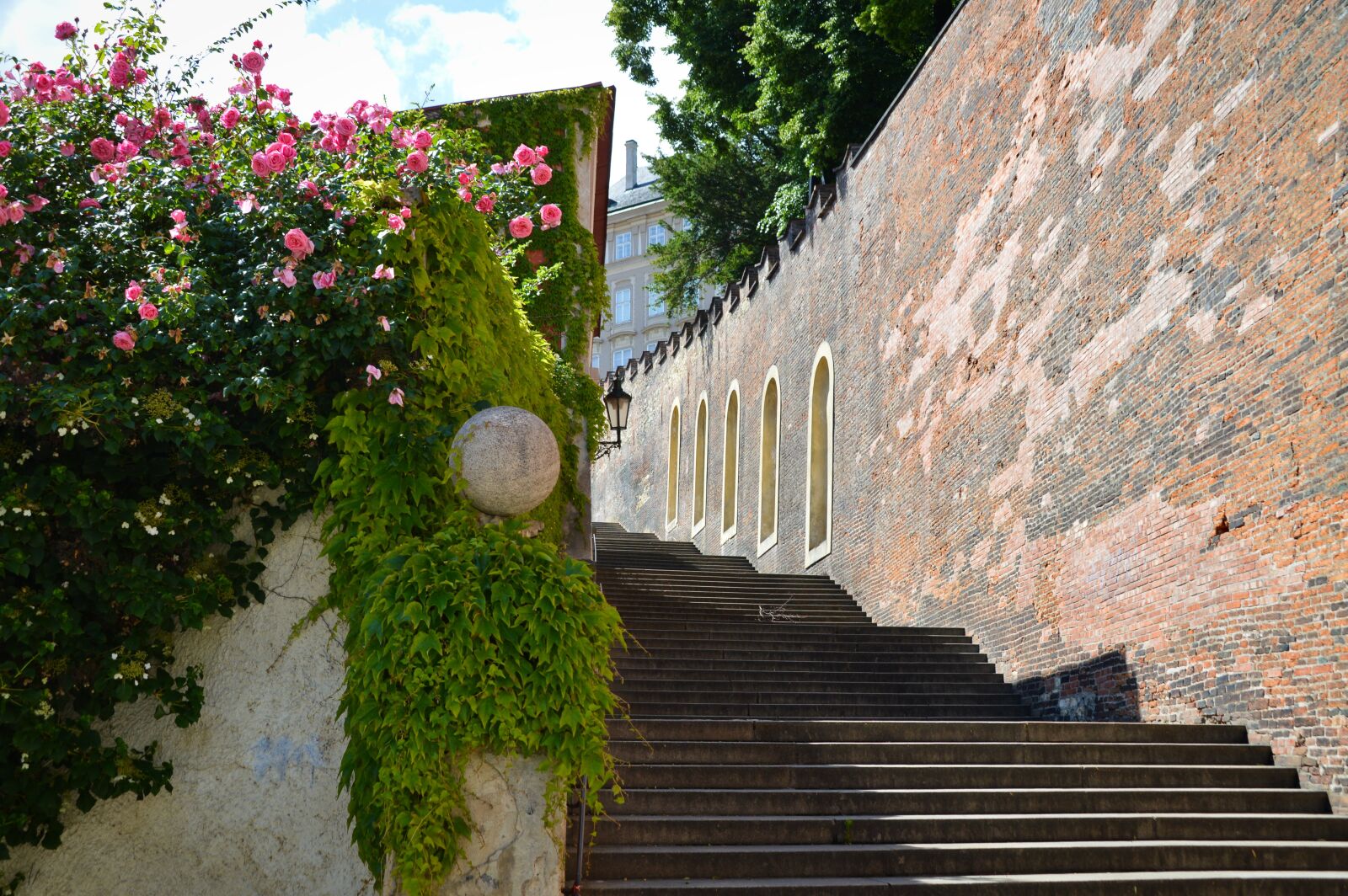 Nikon D3200 sample photo. Prague, castle, stairs photography